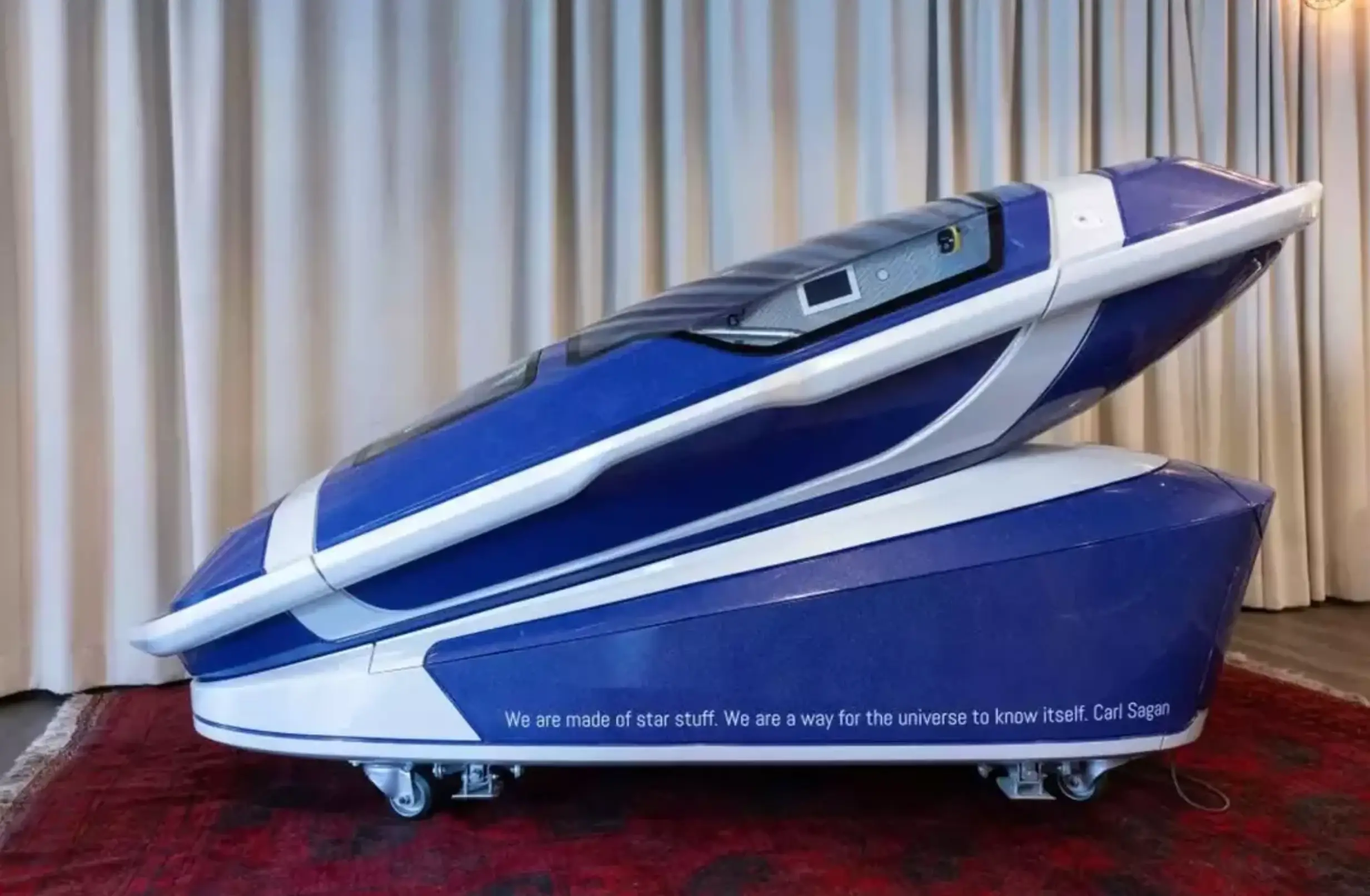 The Sarco pod was created by Philip Nitschke (ARND WIEGMANN/AFP via Getty Images)