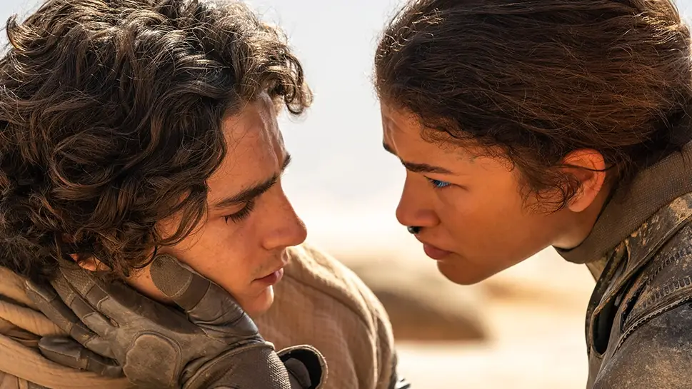 Timothée Chalamet and Zendaya in Dune: Part 2 (Warner Bros. Pictures)