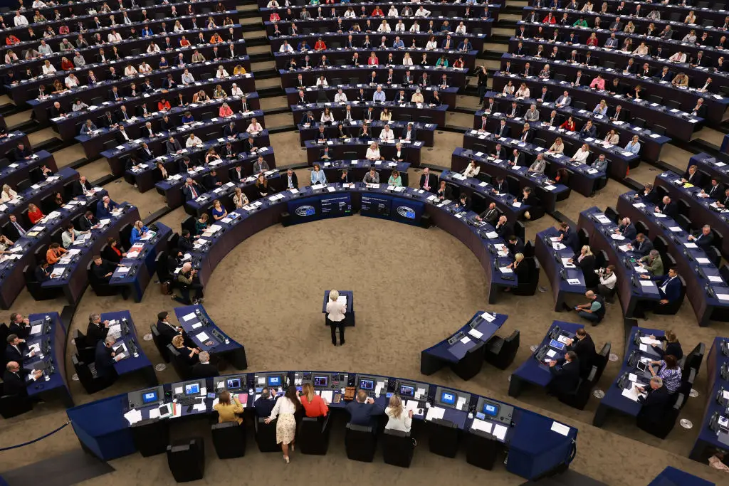 The majority of MEPs would have to vote against the motion for it to be rejected, which is tricky for a last-minute proposal (Johannes Simon/Getty Images)