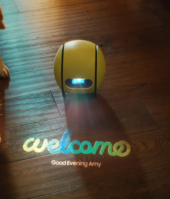 Ballie's onboard camera allows it to adjust projections according to the owner's position / Samsung