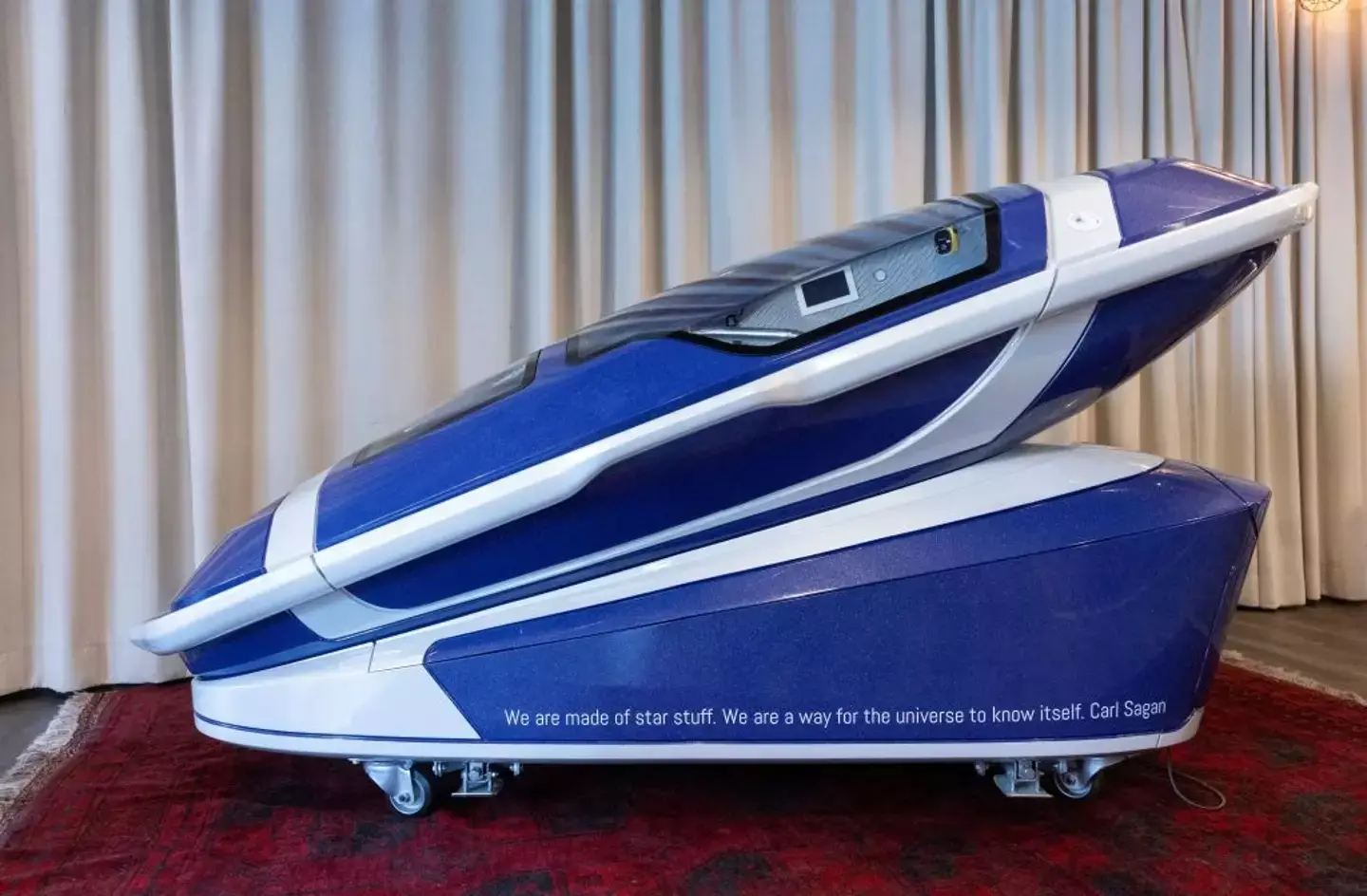 The Sarco pod was created by Philip Nitschke (ARND WIEGMANN/AFP via Getty Images)