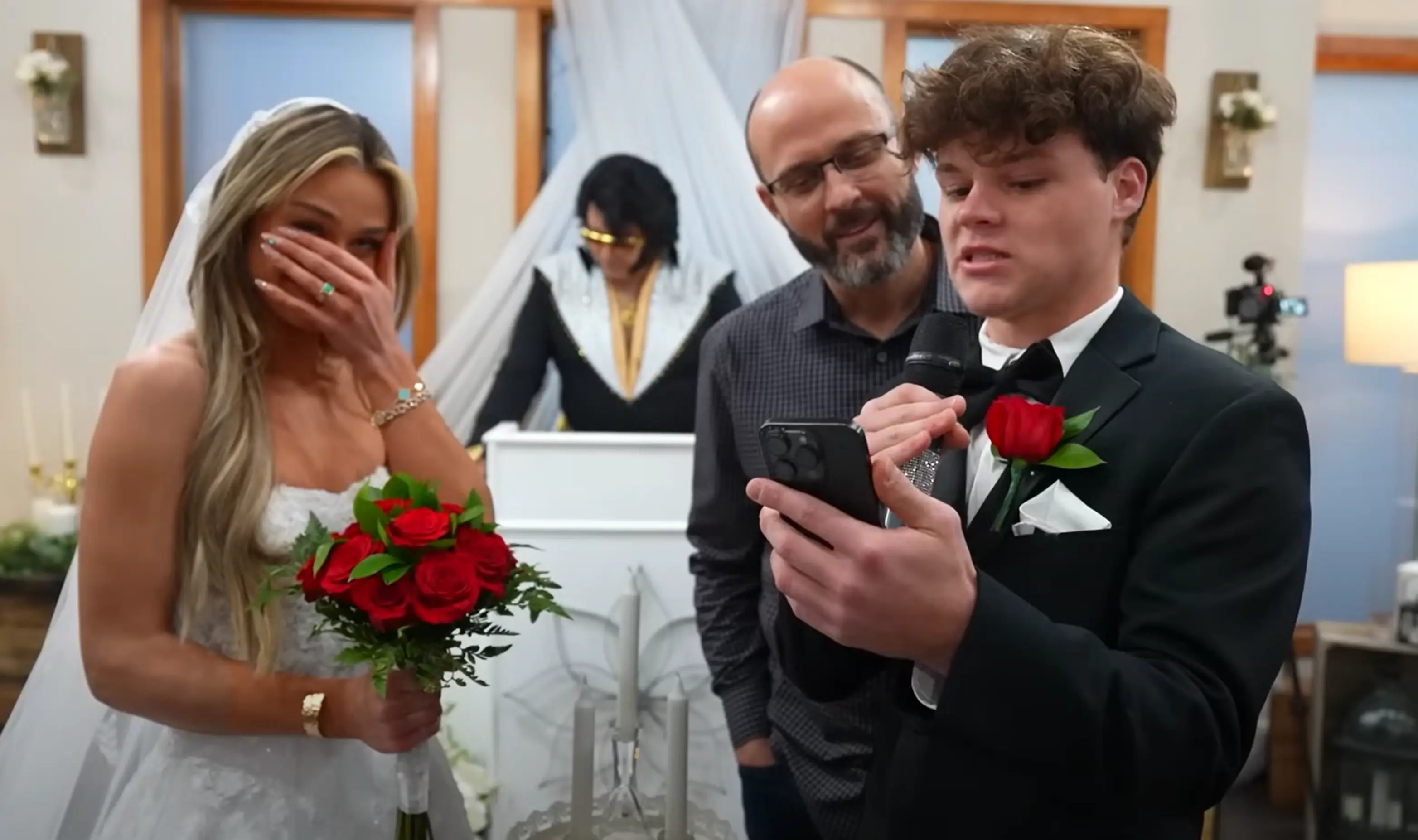 The YouTube prankster pulled out a surprise prenuptial agreement at the altar (Jack Doherty LIVE/YouTube)