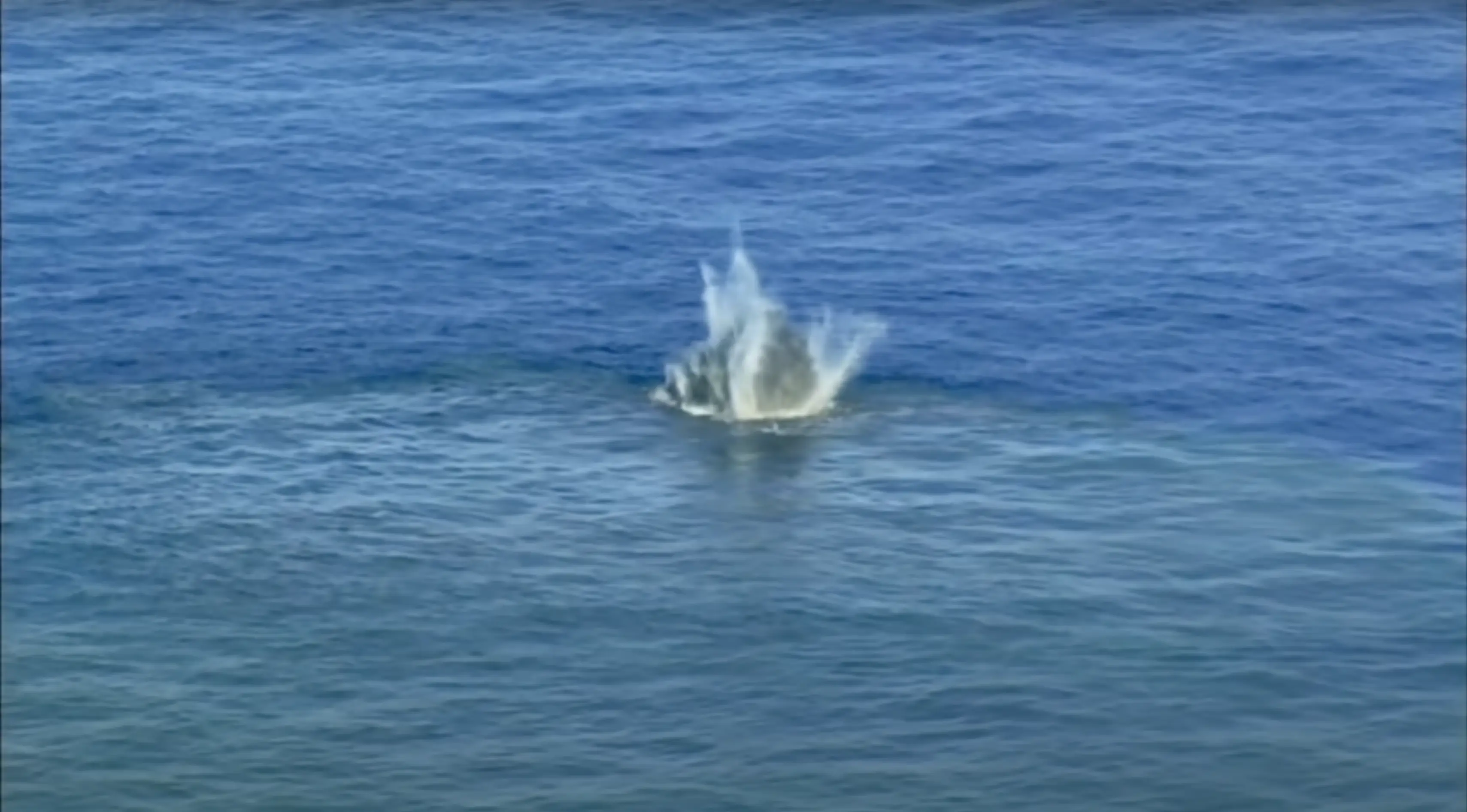 Th eruption can been beginning to bubble at the water surface (YouTube/@discoverycanada)