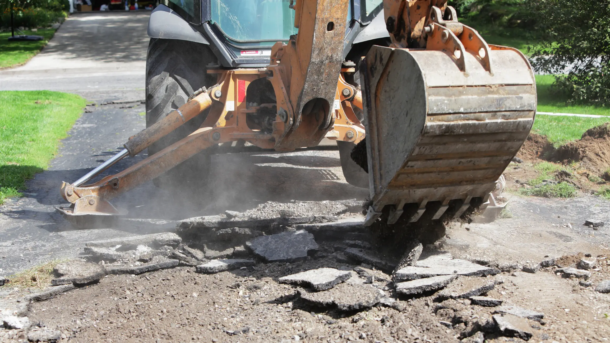 Workers were seen digging up the drive with heavy equipment by local residents (Willowpix/Getty Images)