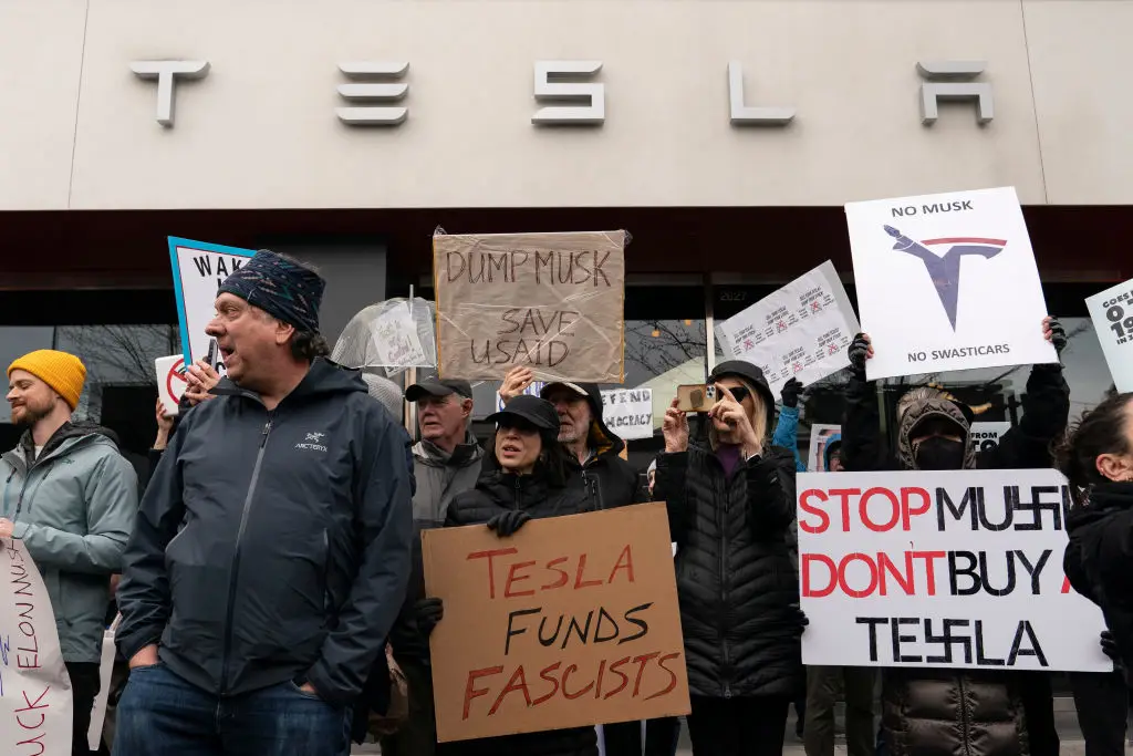 Tesla boycotts continue across the USA (Bloomberg / Contributor / Getty)