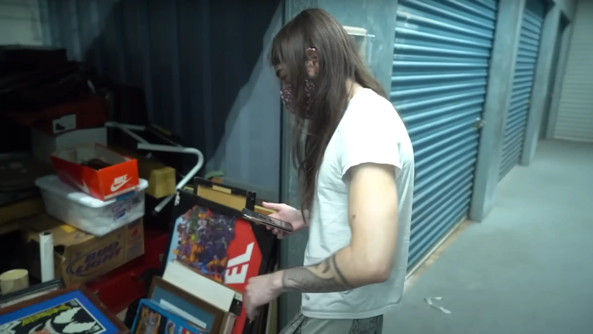 YouTuber Charlie purchased a storage unit for $2,800, not realising it had previously belonged to an astronaut (YouTube/@penguinz0)