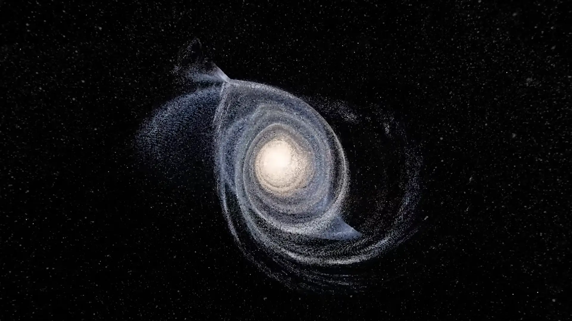 The Milky Way is expected to collide with nearby galaxy Andromeda at some point in the distant future (YouTube/AstroKobi)