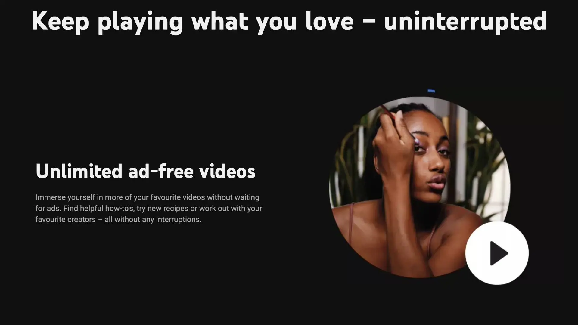 Not having ads is one of YouTube Premium's big selling points (YouTube)
