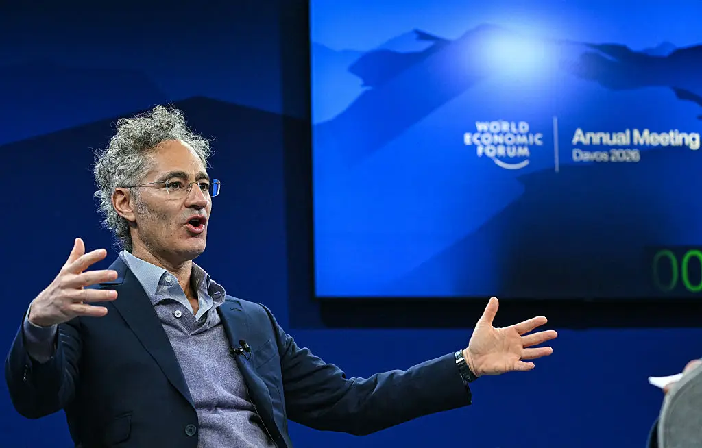 Karp delivered a passionate but out-there 20 minute interview (FABRICE COFFRINI / Contributor / Getty)