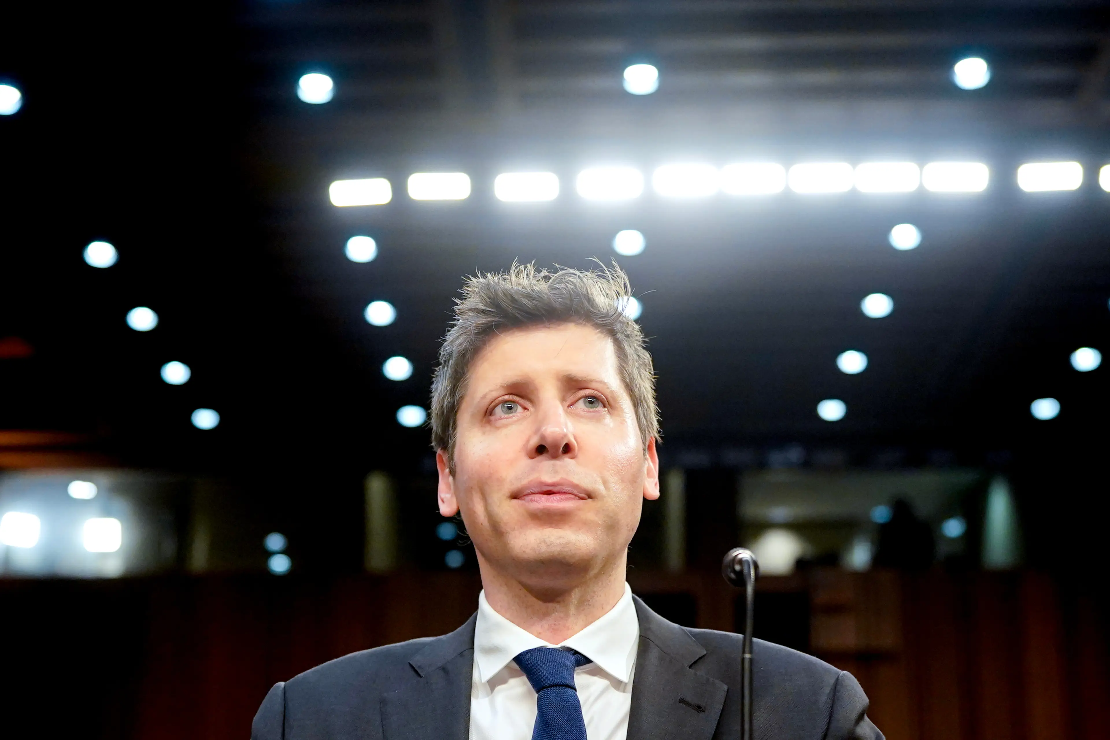 Sam Altman revealed plans for the new device to his team of staff (Nathan Howard/Bloomberg via Getty Images)