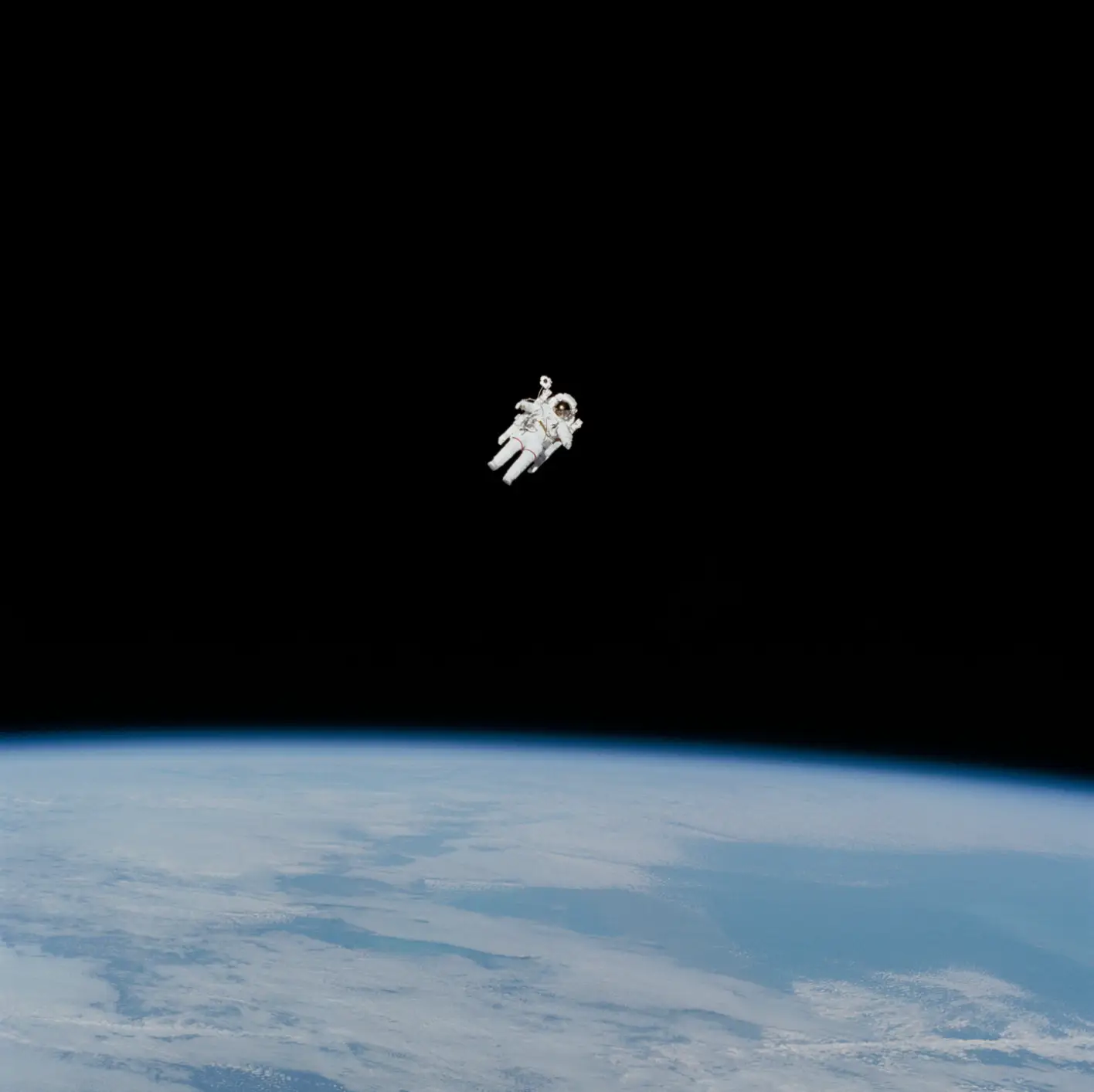 Bruce McCandless II conducted the first ever untethered spacewalk (NASA)