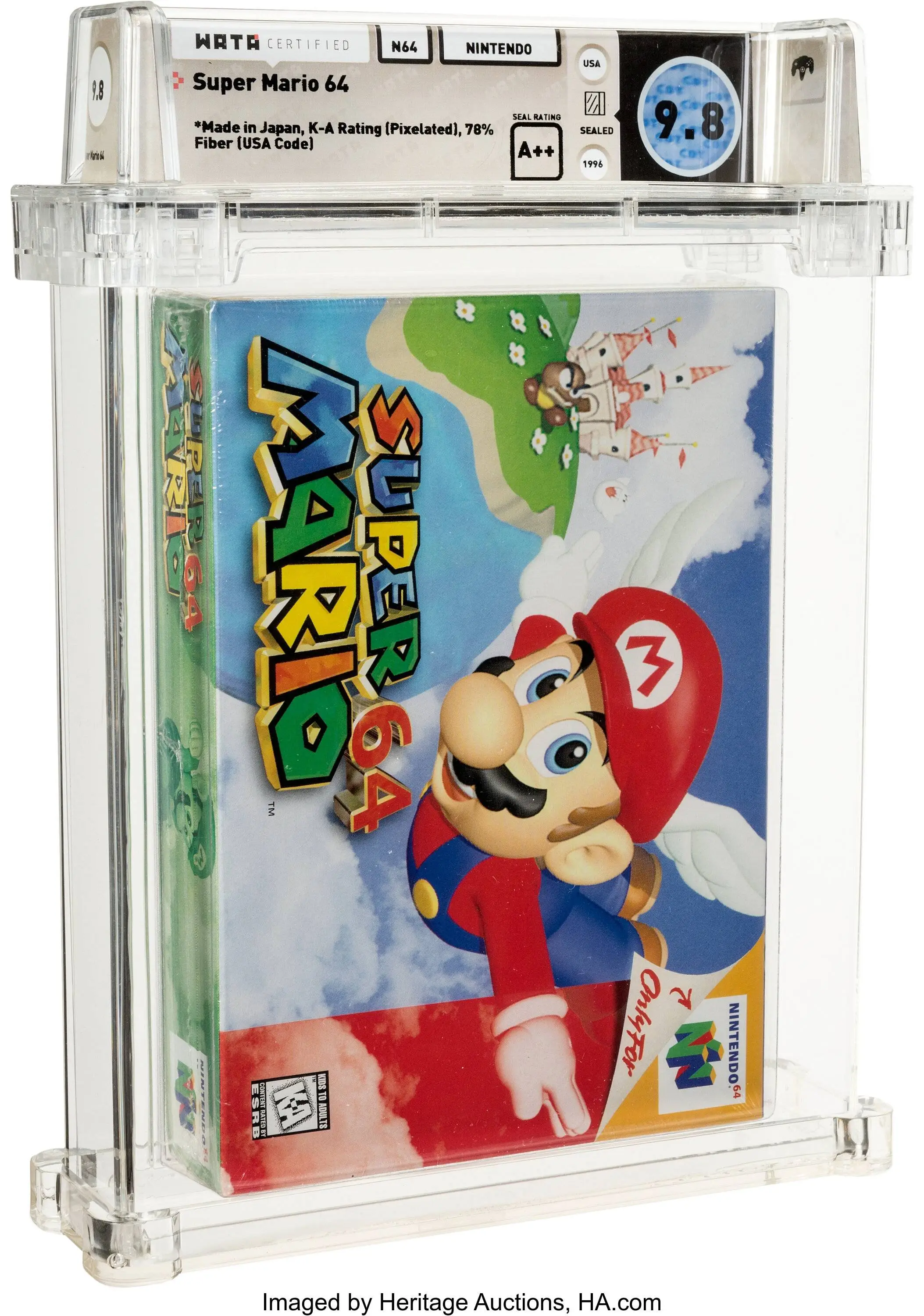 A rare copy of Super Mario 64 sold for $1.56 million (Heritage Auctions)