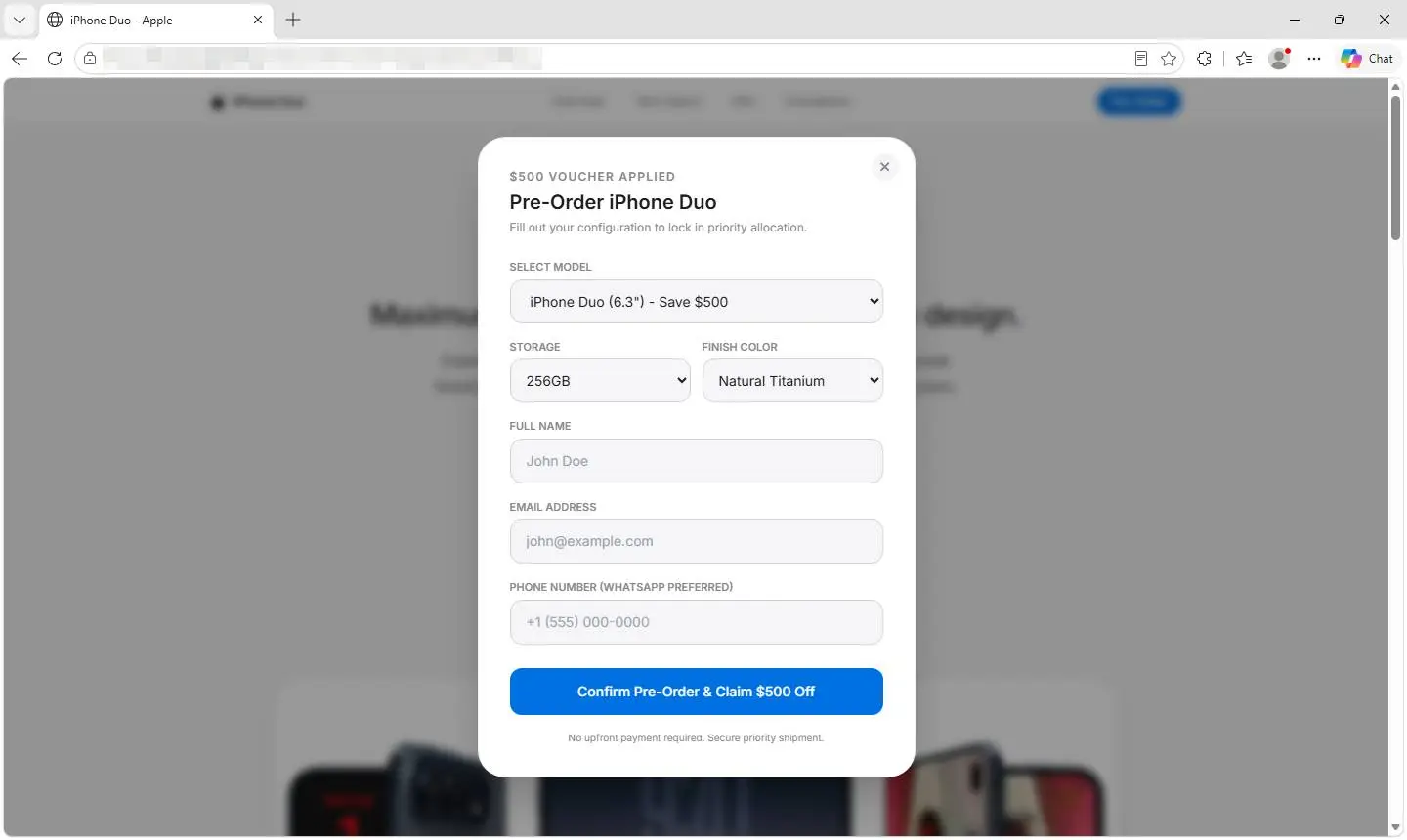 Malwarebytes warns about the iPhone Duo scam site (Malwarebytes)