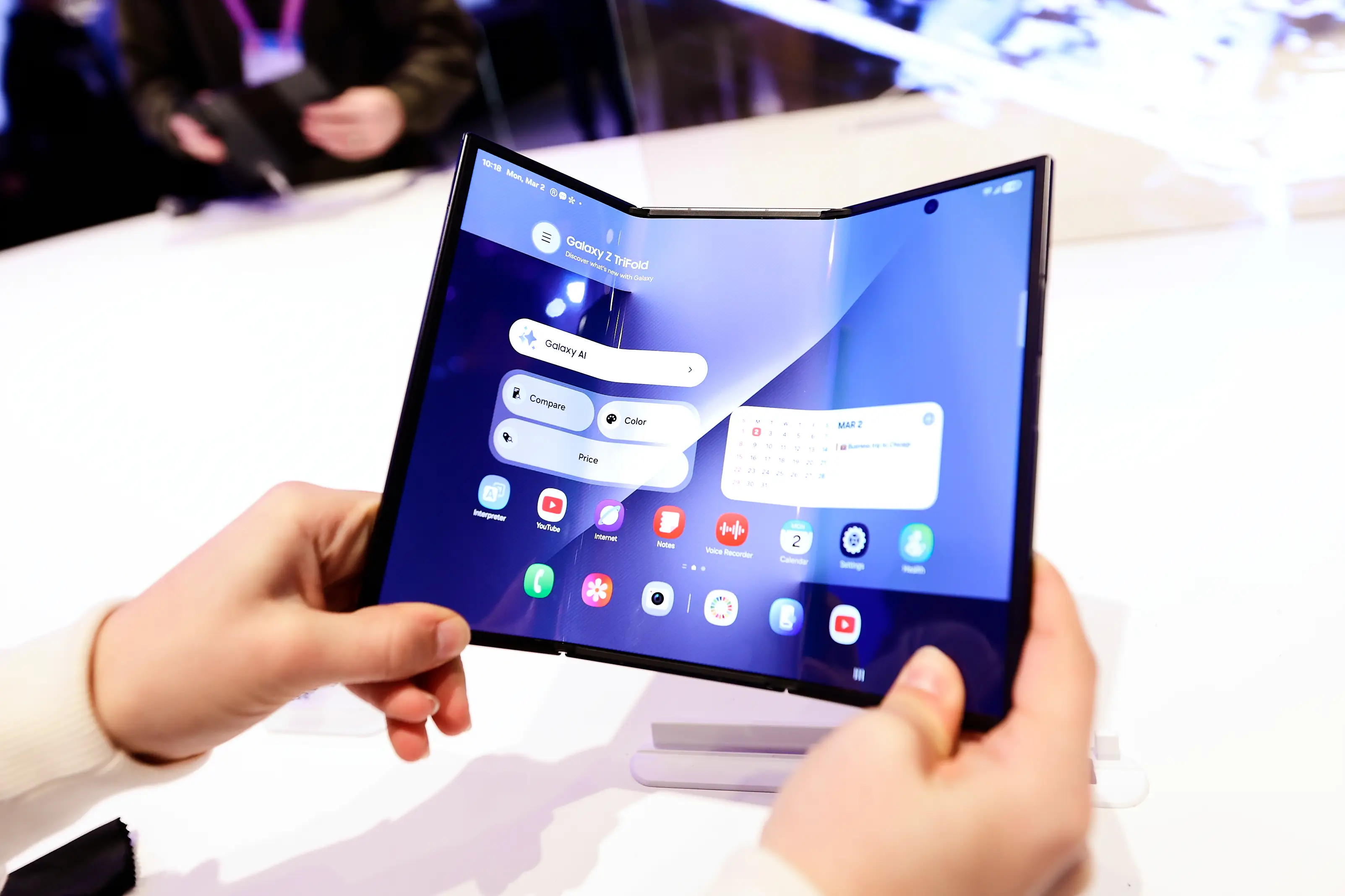 Titanium will be used in the next generation of Galaxy foldable phones (Joan Cros/NurPhoto via Getty Images)