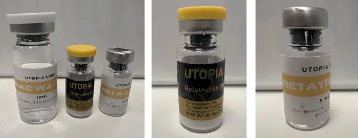 Products labelled retatrutide, reta, R-10, or R-20 have the potential to cause acute liver failure (Victoria State Government)