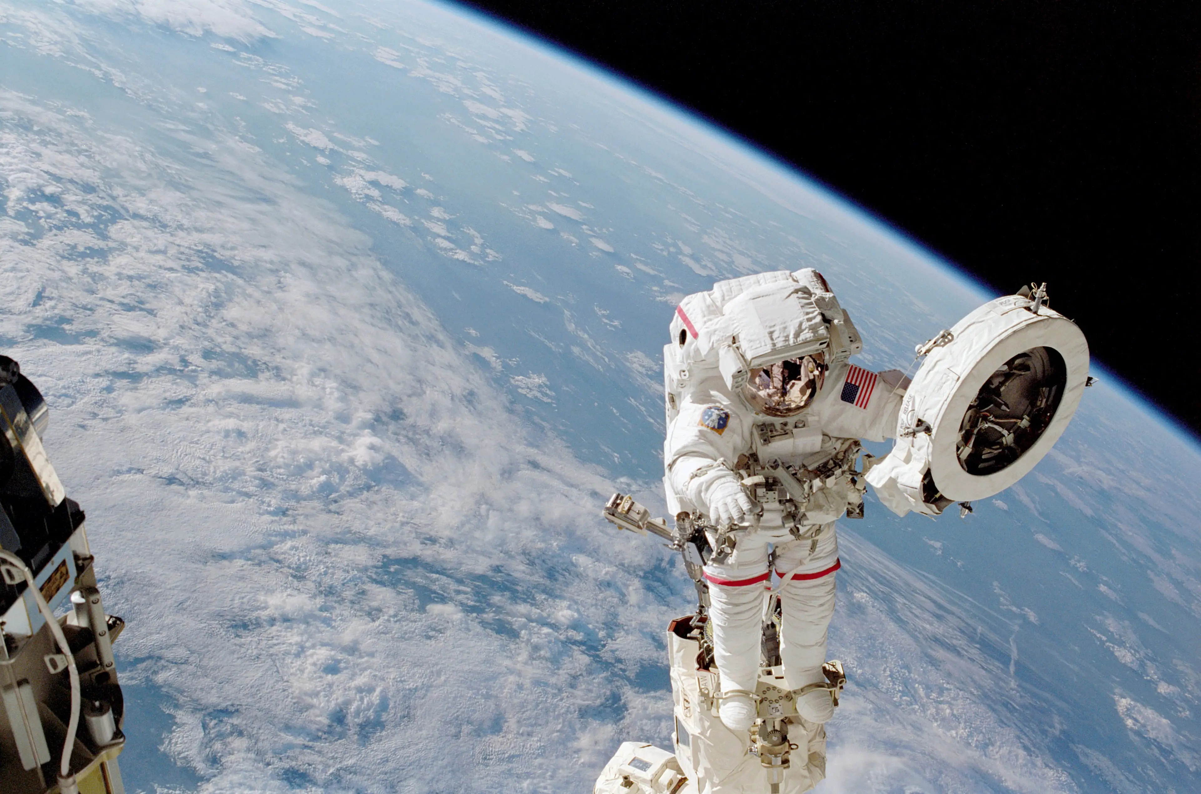 Astronauts aboard the ISS will venture outside today to complete repair work that couldn’t be finished last week (NASA/Interim Archives/Getty Images)