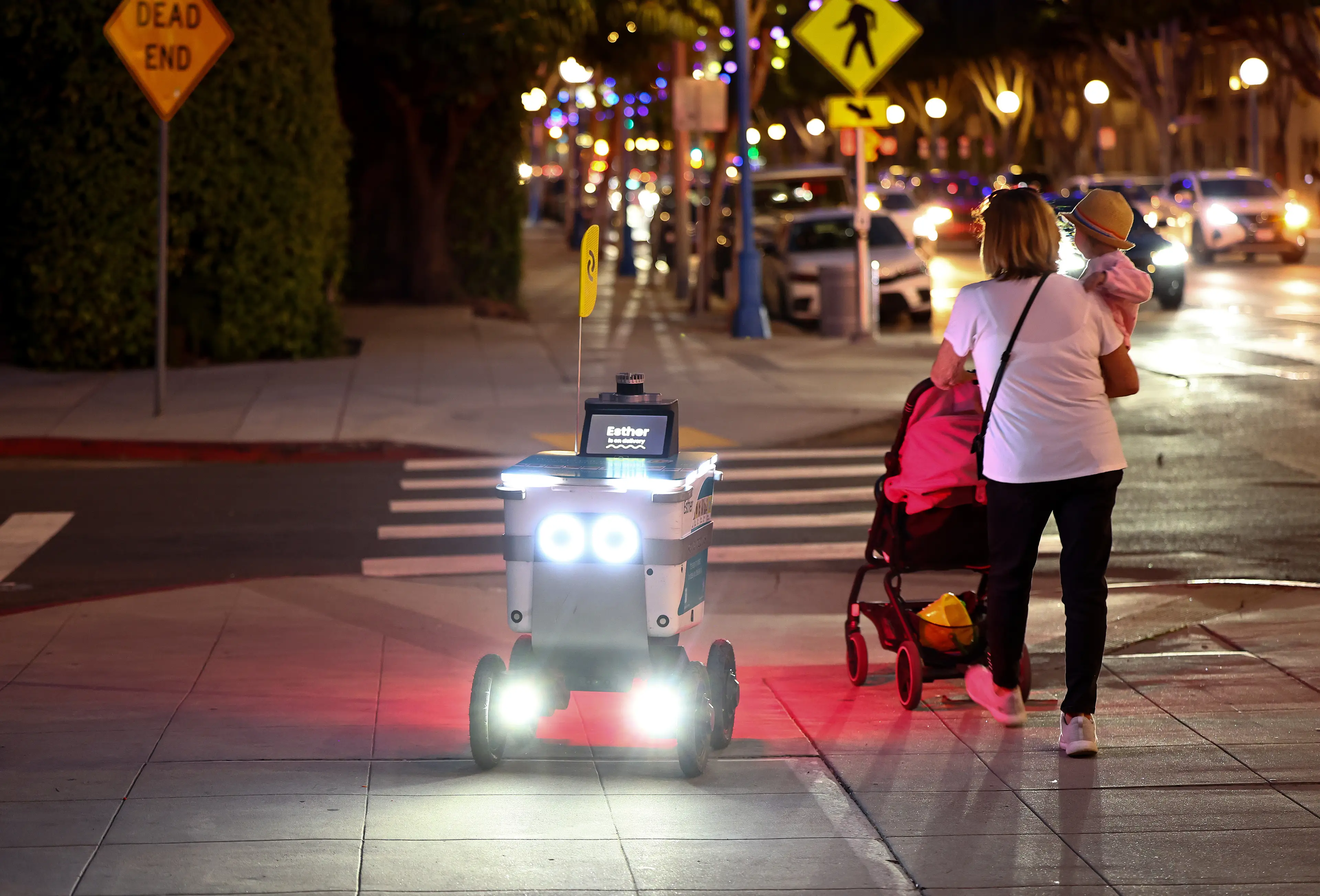 Serve Robotics delivery robots are becoming a lot more common (Mario Tama / Staff / Getty)