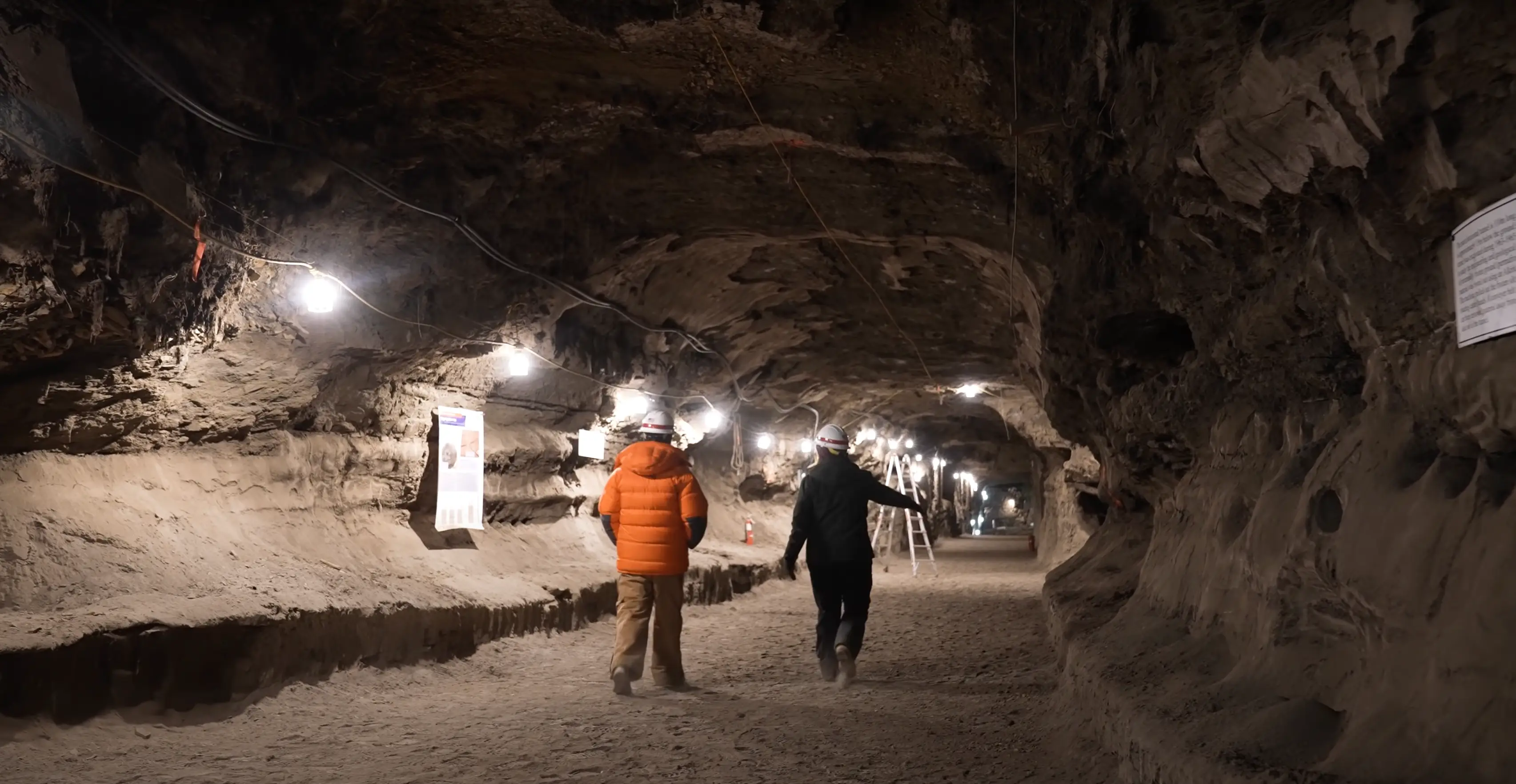 The tunnel is located underground in the Alaskan tundra (YouTube/@physicsgirl)