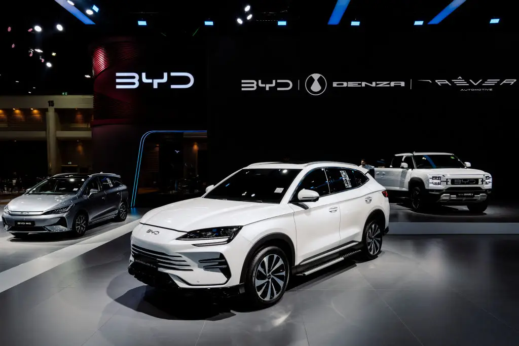 BYD officially overtook Tesla in annual sales last year (CHANAKARN LAOSARAKHAM / Contributor / Getty)