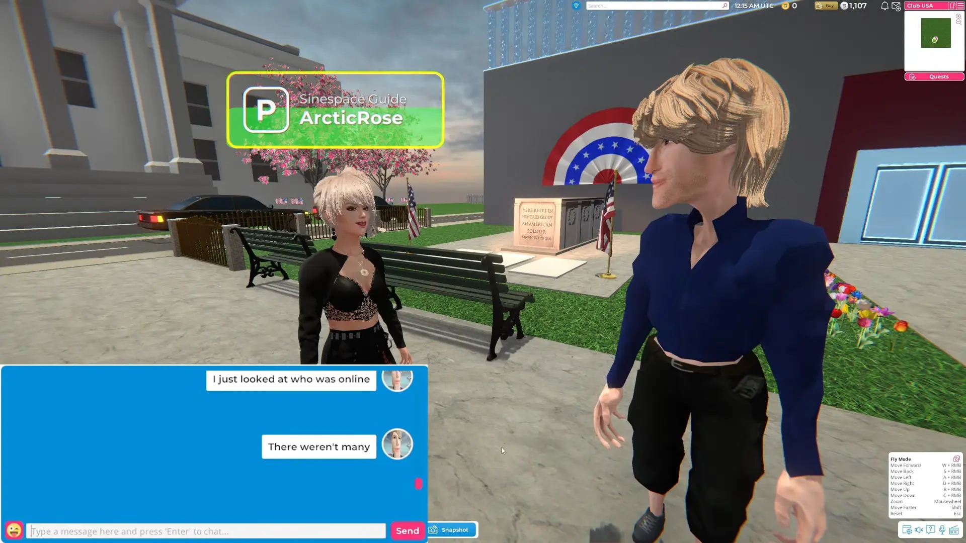 ArcticRose built Club USA by herself, and hosts events for anywhere between 5 and 12 friends (YouTube/Redlyne)