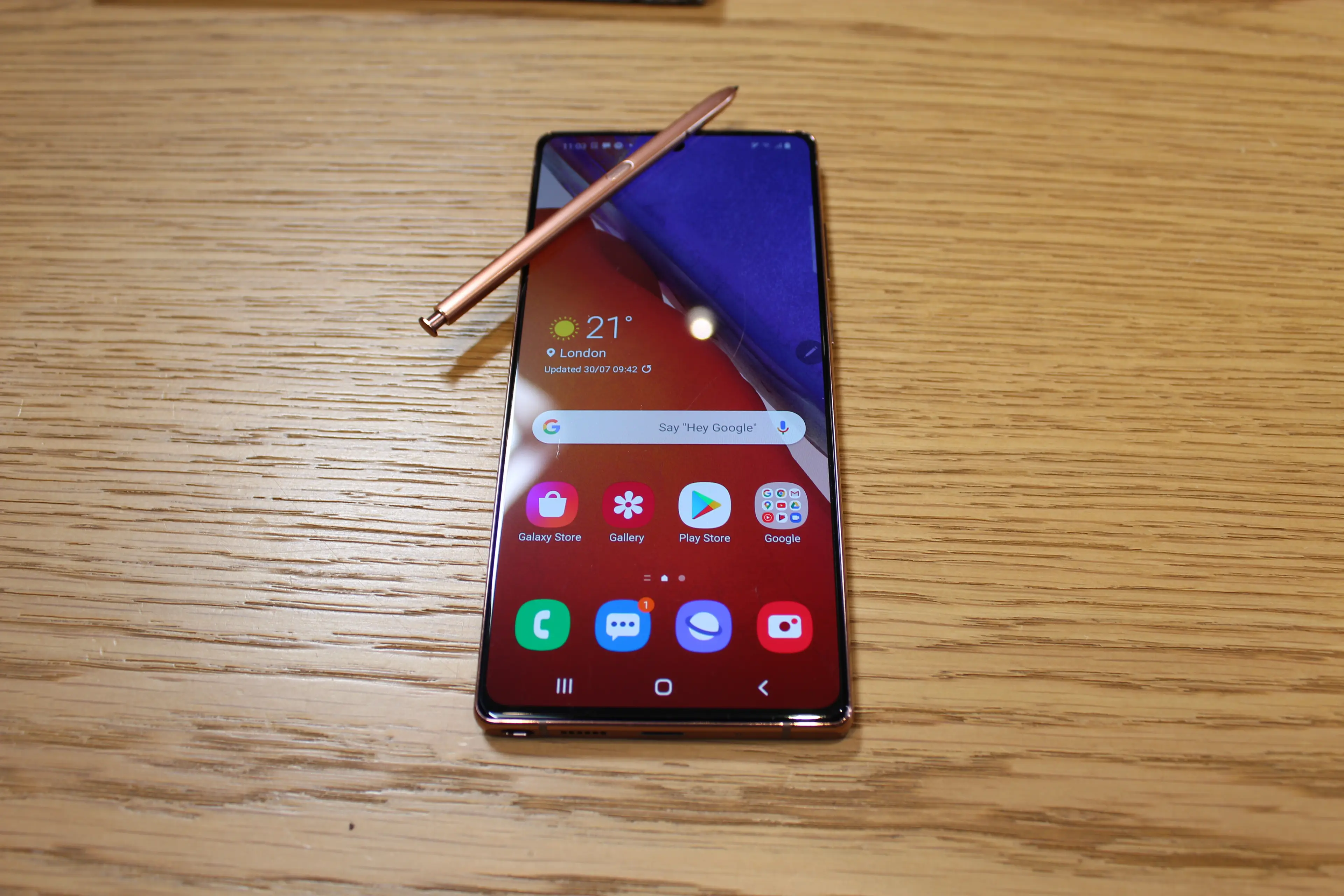 The Samsung Galaxy Note 20 phone.