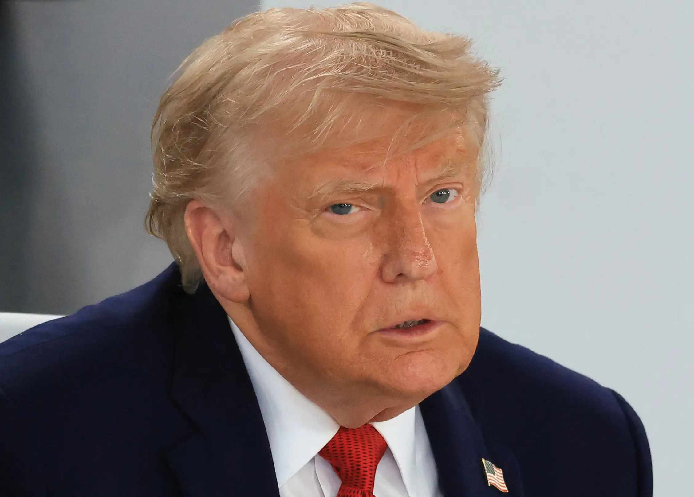 President Donald Trump claimed that 'we all gotta go somehow' after Rogan joked about a terrorist attack (Allison Robbert/The Washington Post/Bloomberg via Getty Images)