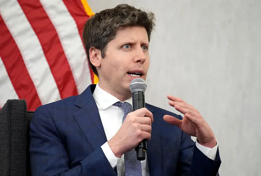 A clip of an interview featuring Sam Altman has gone viral on social media (Andrew Harnik/Getty Images)