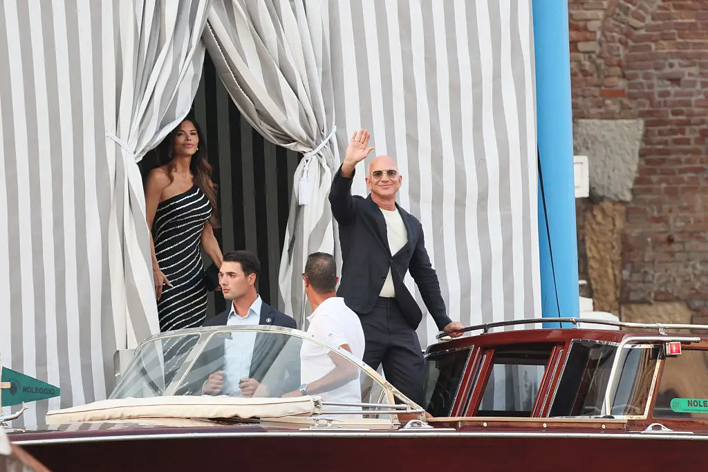 Jeff Bezos and Lauren Sanchez have been spotted in Venice ahead of their wedding (Ernesto S. Ruscio/GC Images/Getty Images)