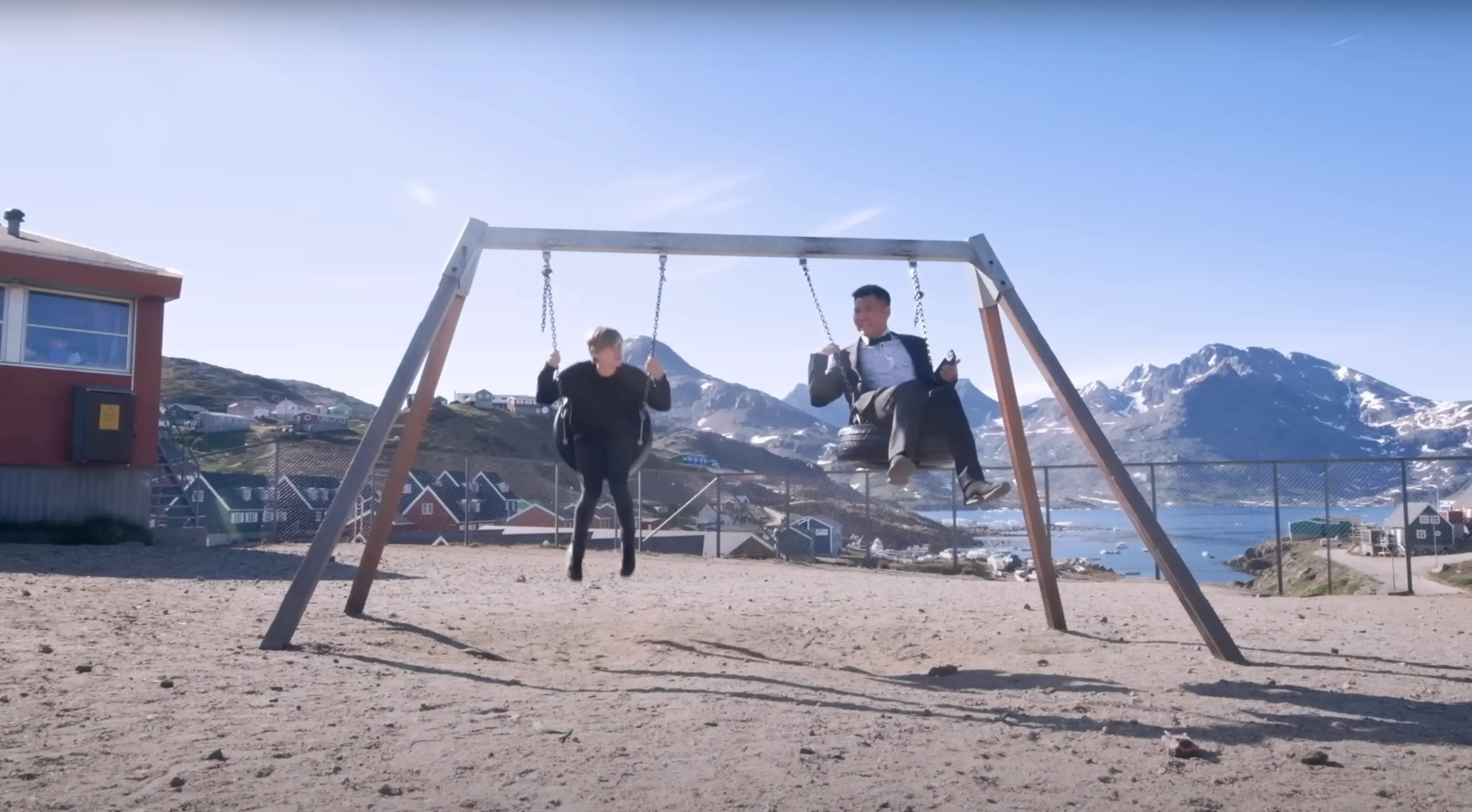 The YouTuber was shown around the town by his friend Vittus (YouTube/@LukeKorns)