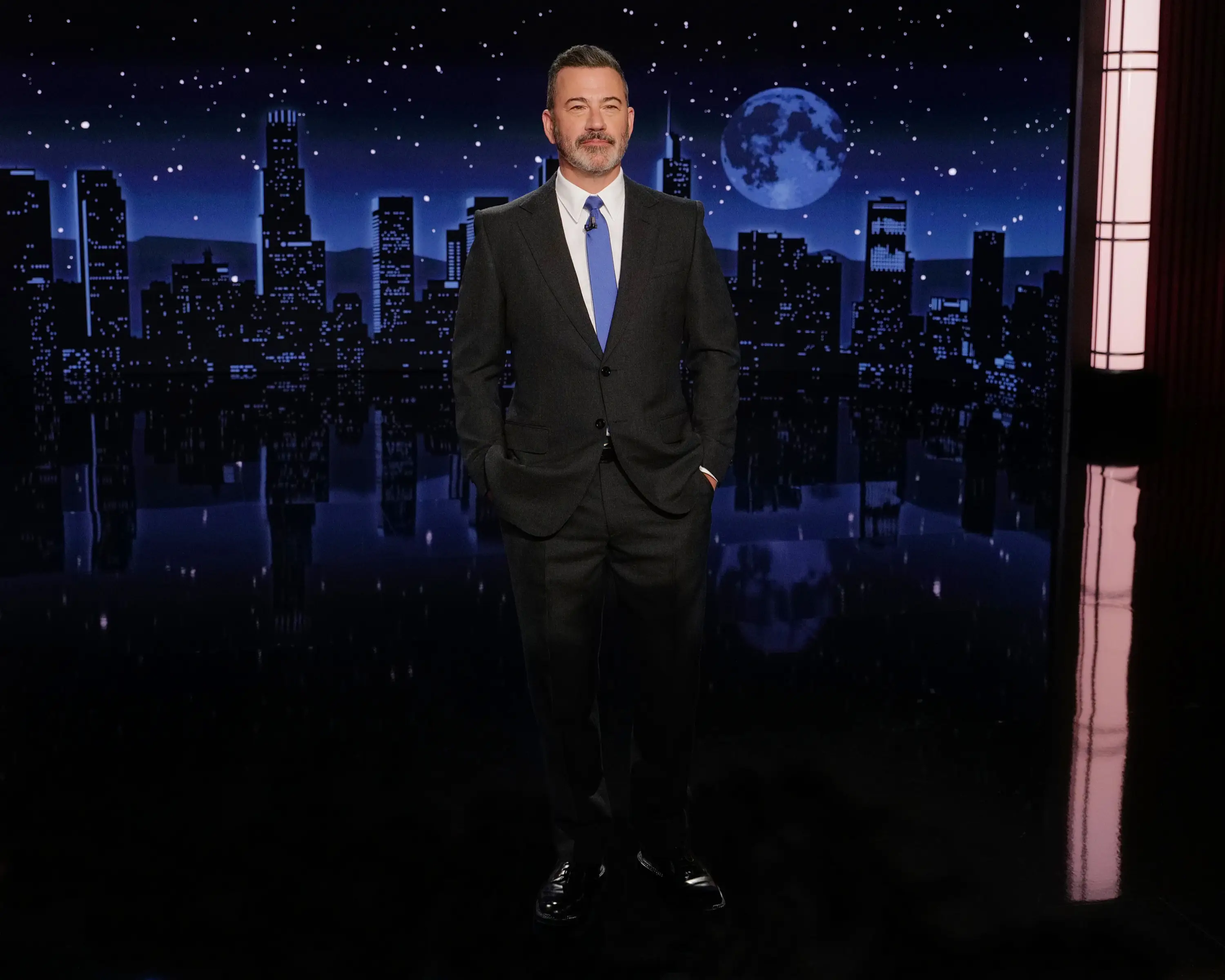 Jimmy Kimmel took a swipe at new trillionaire Elon Musk (Randy Holmes/Disney via Getty Images)
