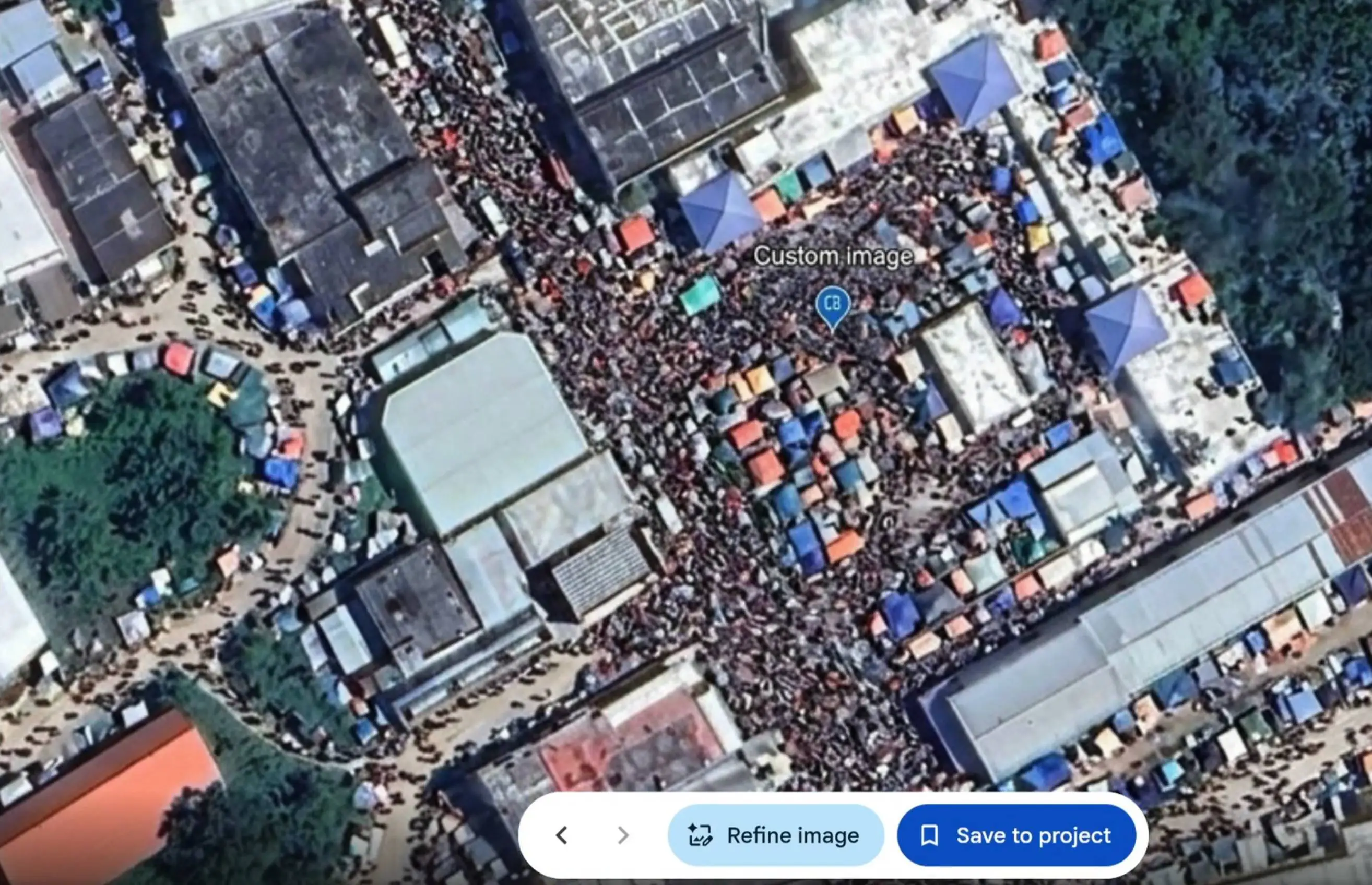 Henk van Ess used the tool to put a mass of refugees at the US-Mexico border (X / Henk van Ess / Google)
