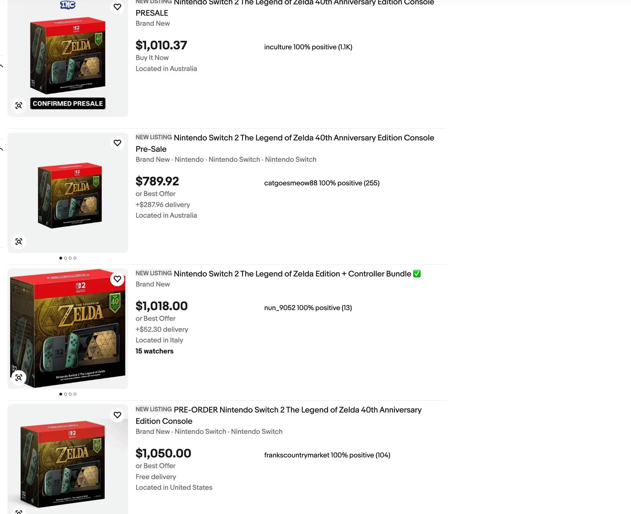 Scalpers are again ruining Nintendo's latest console release (eBay)