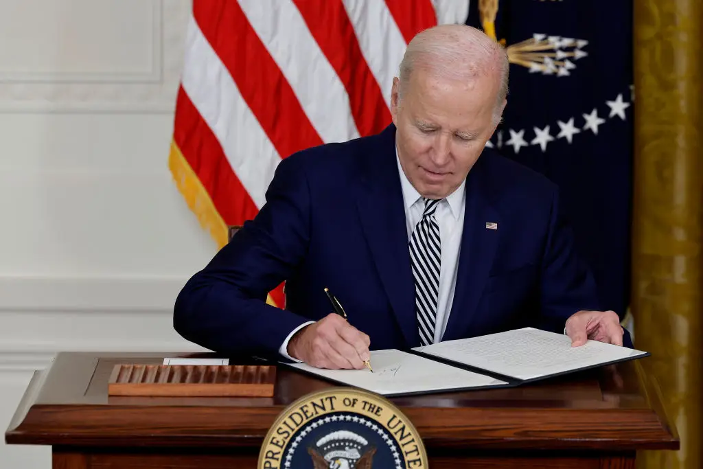 Joe Biden signed in several AI regulatory measures before his term as president ended (Chip Somodevilla/Getty Images)