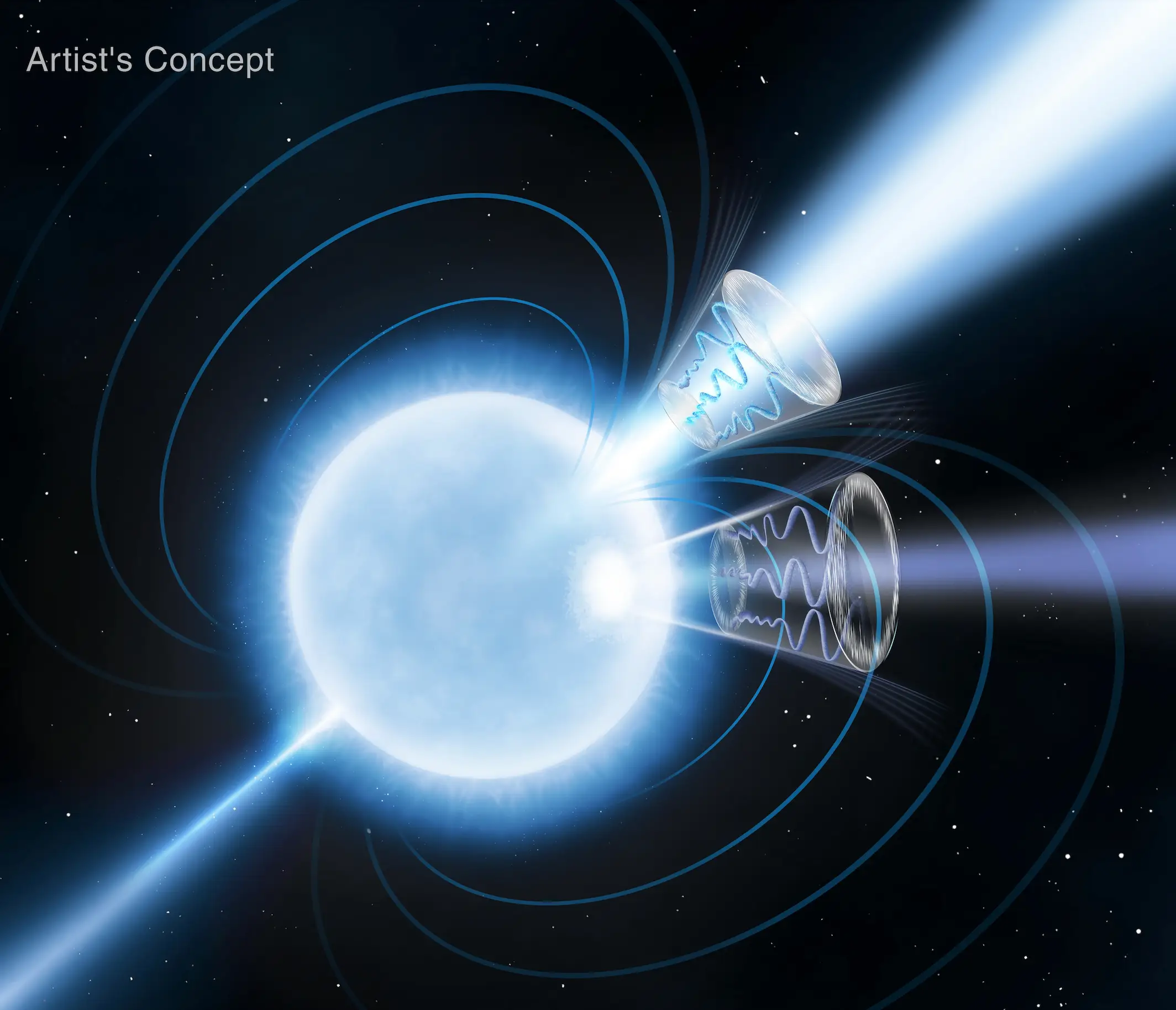 An artist’s depiction of the magnetar (NASA/Pablo Garcia)