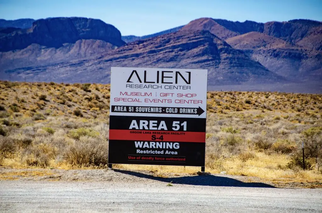 A huge fire near Area 51 has sparked some wild UFO conspiracy theories (Bernard Friel/Education Images/Universal Images Group via Getty Images)