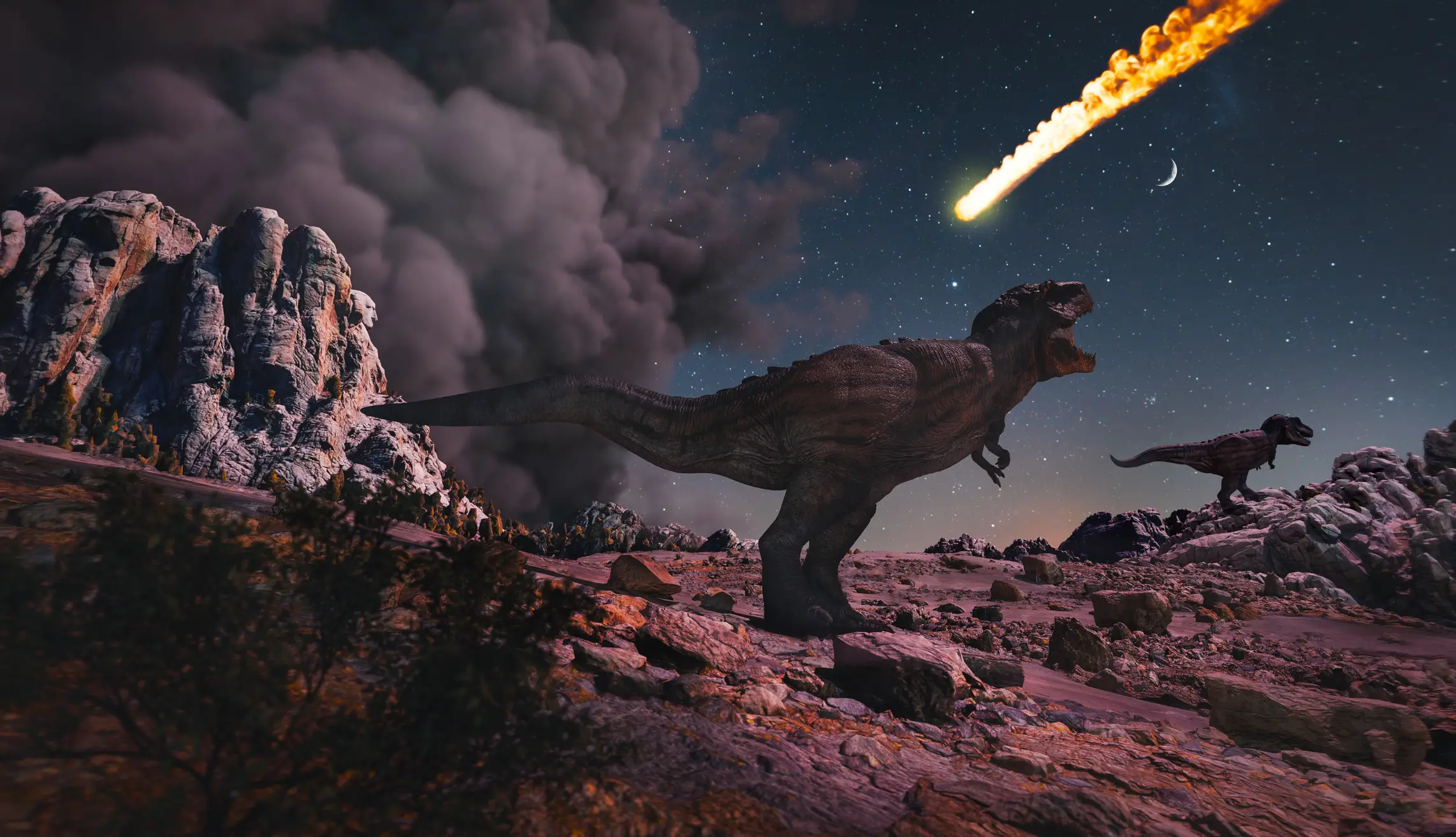 44 Nysa would strike our planet with as much as 400 times the volumetric force of the asteroid that wiped out the dinosaurs (Mikdam/Getty Images)