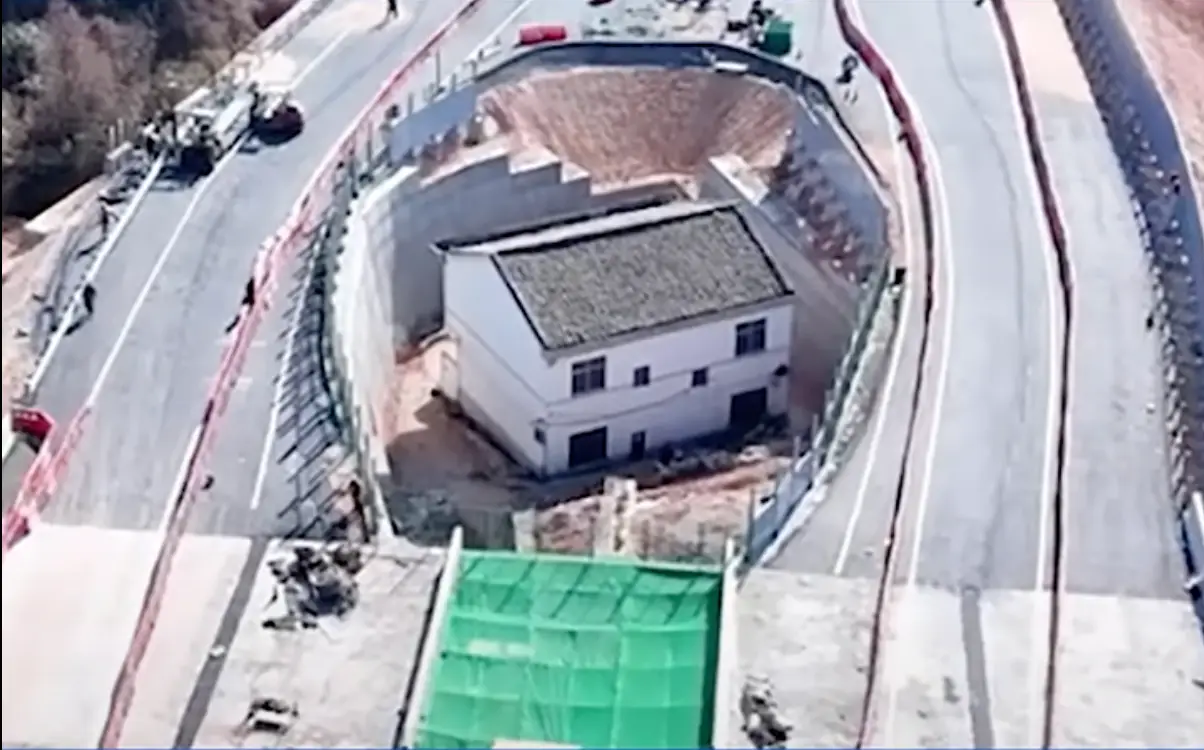 The shocking footage of the home has been doing the rounds on social media (YouTube/@dailymail)