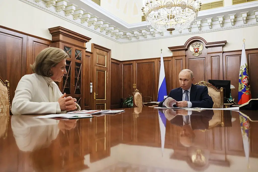 Rospotrebnadzor head Anna Popova reportedly dashed to the region (VYACHESLAV PROKOFYEV / Contributor / Getty)