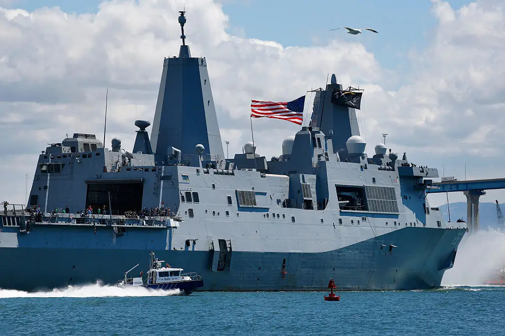 The US Navy conducted a series of Full Ship Shock Trials off the coast of Florida (Kevin Carter/Getty Images)