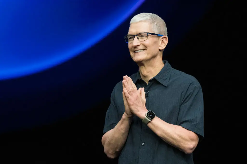Tim Cook is officially stepping down as Apple CEO in a move that has shocked many (Nic Coury/AFP via Getty Images)