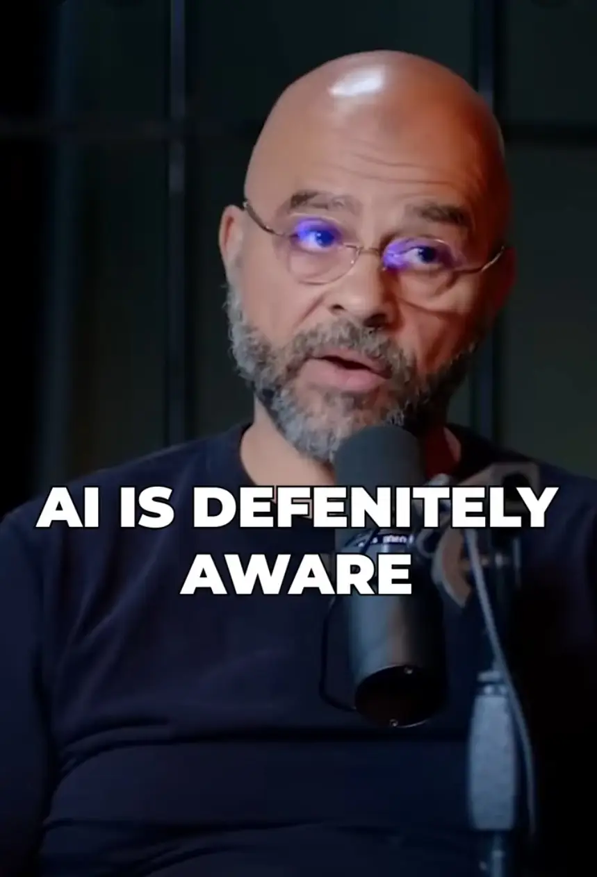 Mo Gawdata believes AI is snetient (YouTube @MoGawdat)