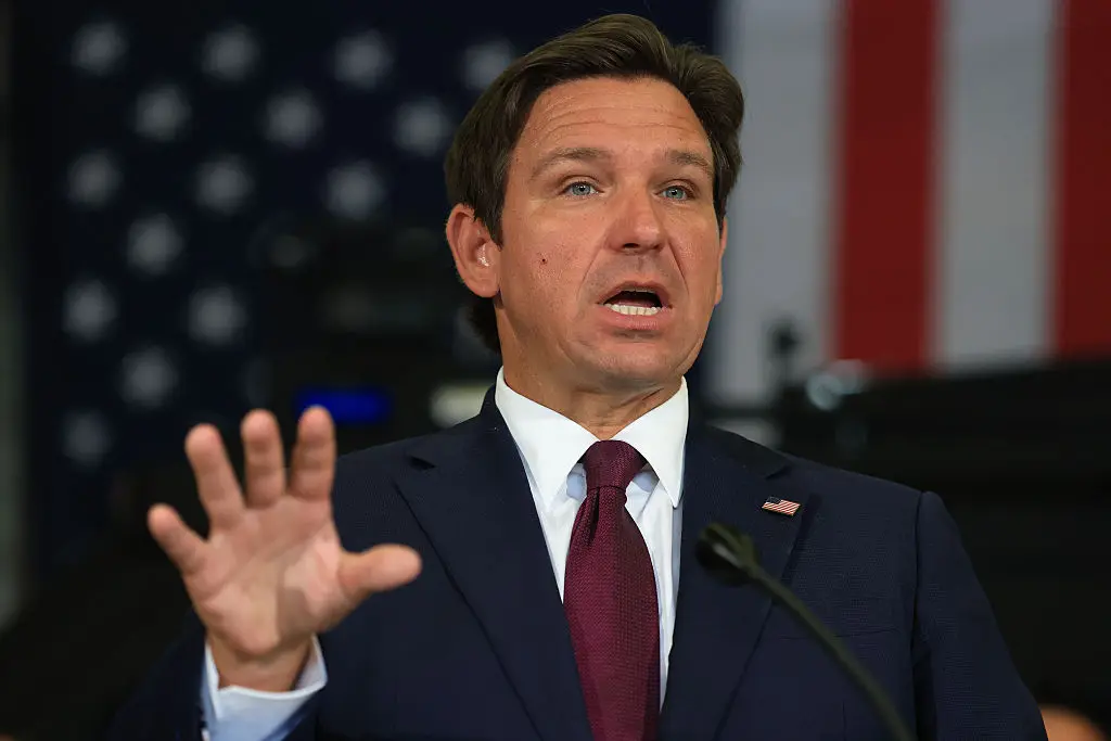Governor Ron DeSantis has approved plans for armed drones to be used in schools across Florida (Joe Raedle/Getty Images)