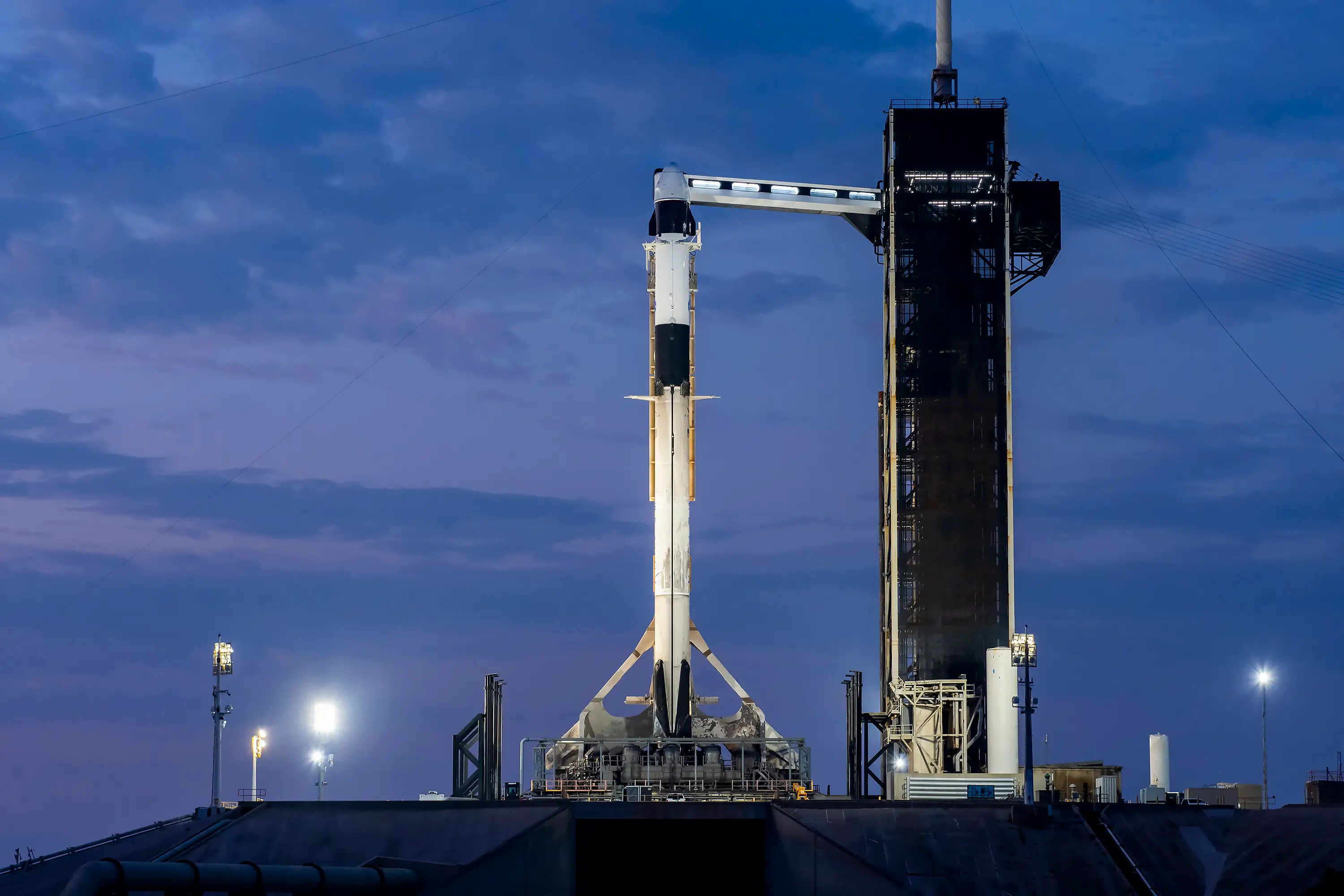 The Falcon 9 launch was aborted at the last minute due to issues with the landing pad (X/@SpaceX)