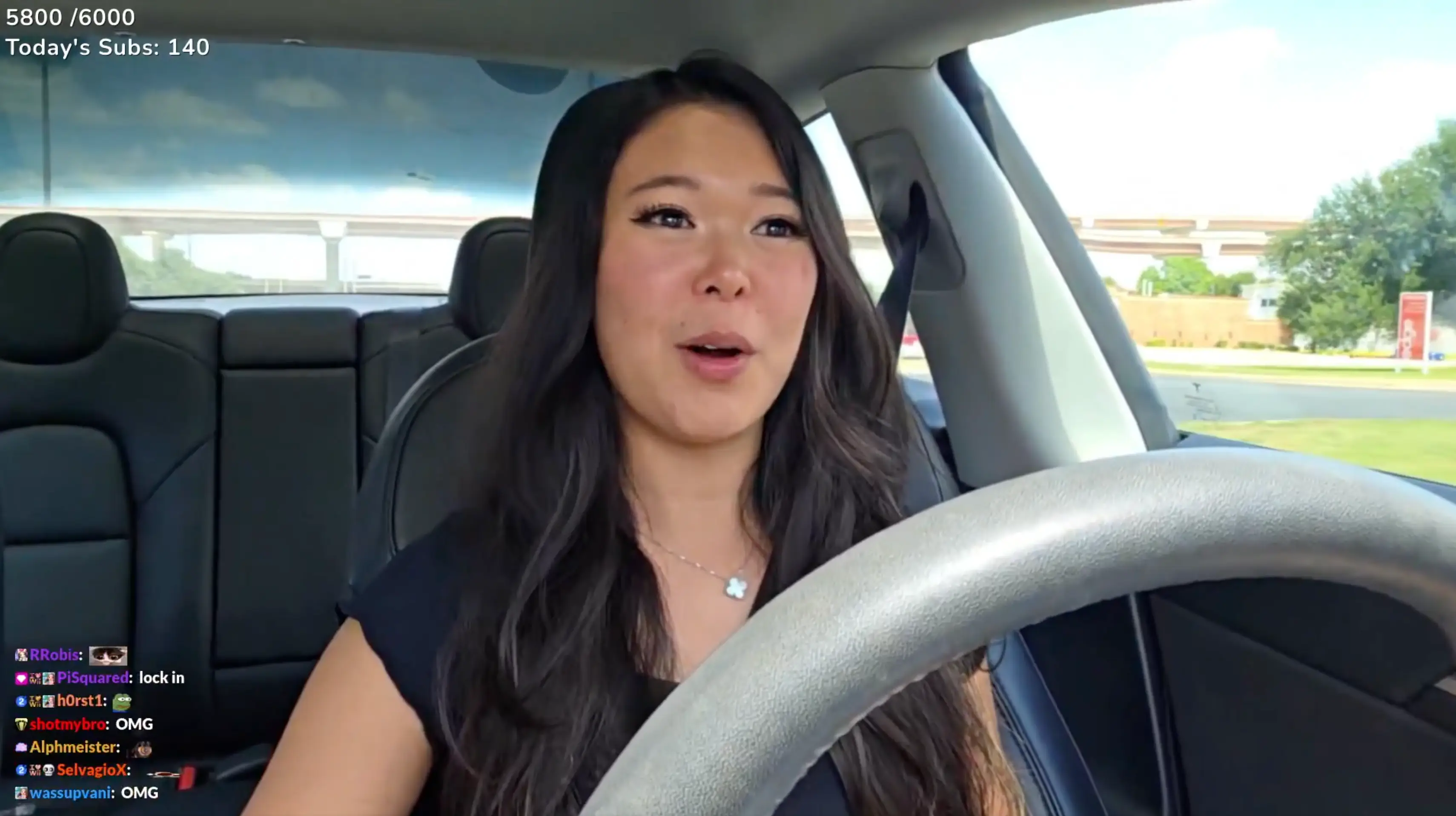 ExtraEmily filmed herself nearly getting into a car crash (Twitch/extraemily)