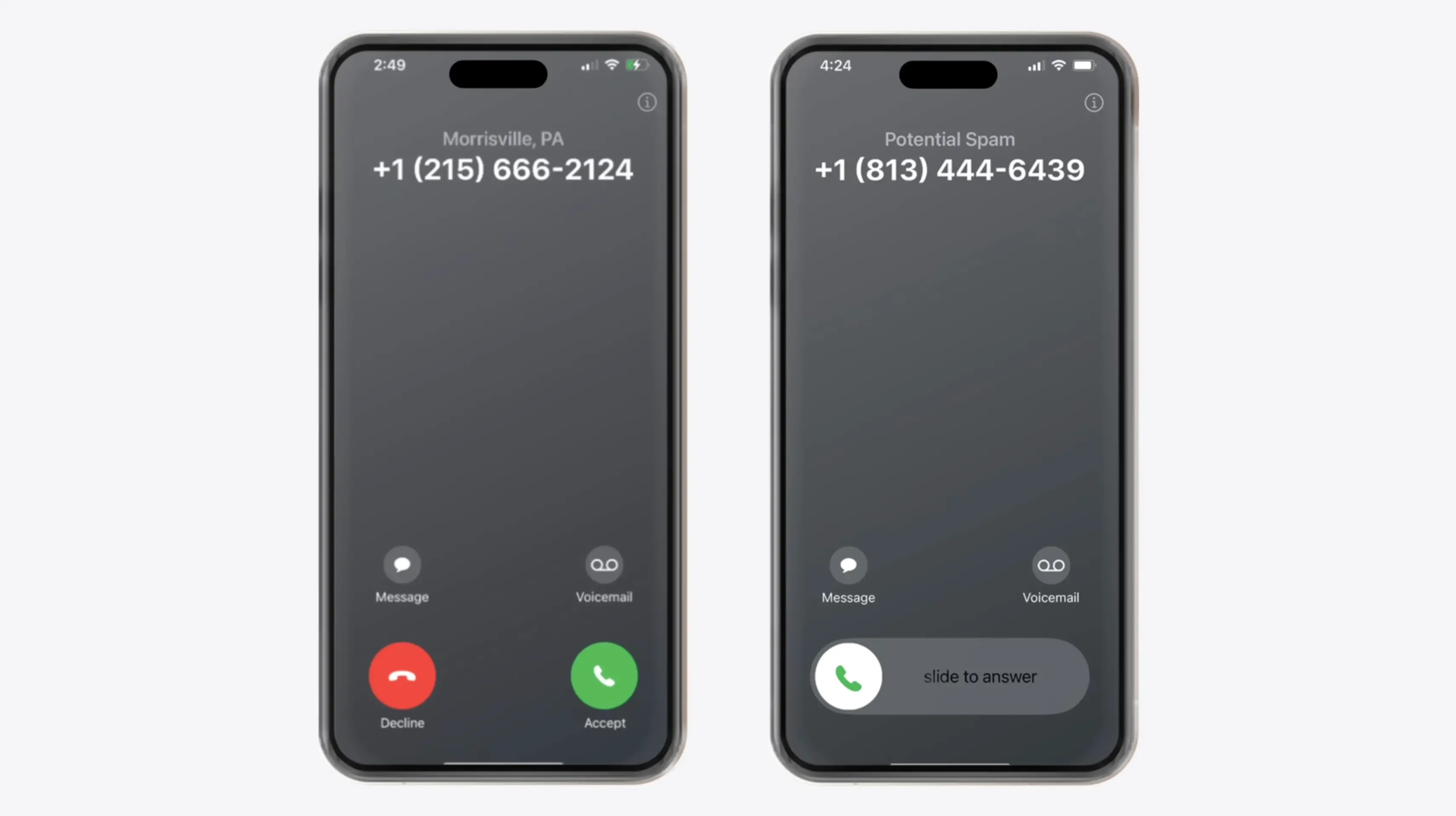 When receiving a call on iPhone, there are two different display options (YouTube/@AppleExplained)