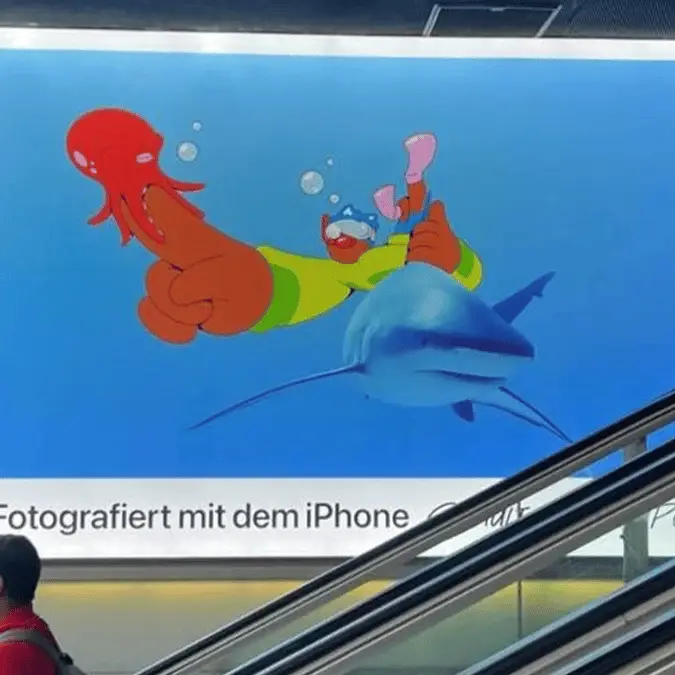 People notice incredibly awkward X-rated mistake in Apple's new billboard ad