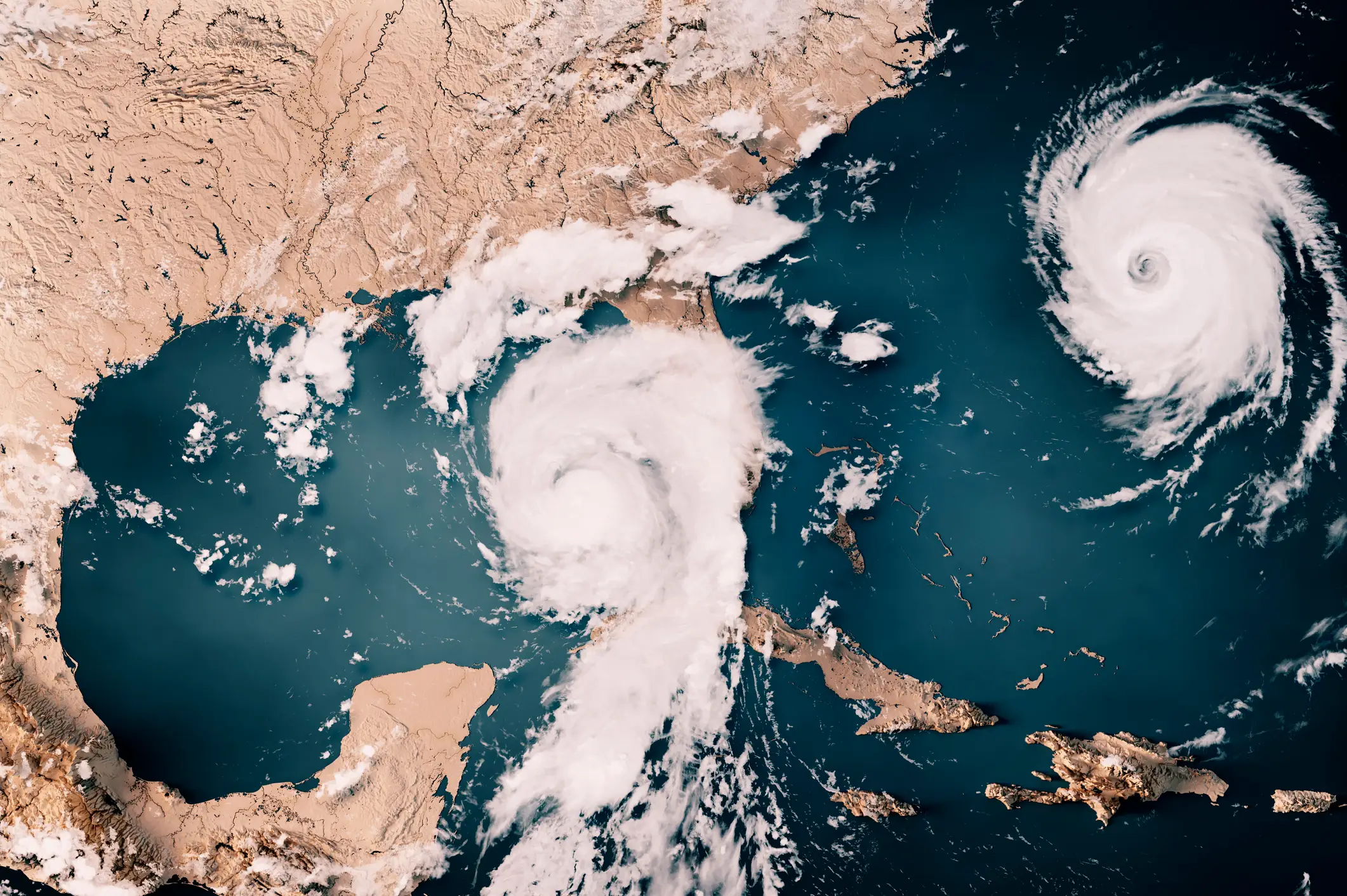 The simulation shows the damage that can be caused by a hurricane (FrankRamspott/Getty Images)