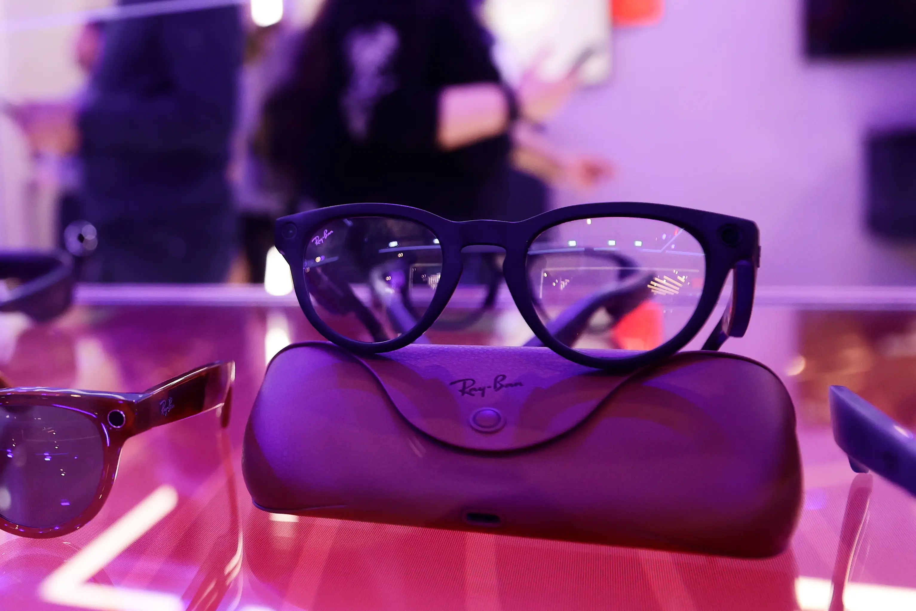 The Meta smart glasses are a collaboration with Ray-Bans (Joan Cros/NurPhoto via Getty Images)