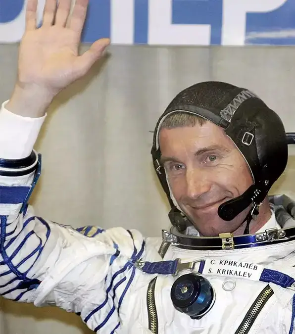 Krikalev was on a year-long space mission when he heard the news (MAXIM MARMUR/AFP via Getty Images)