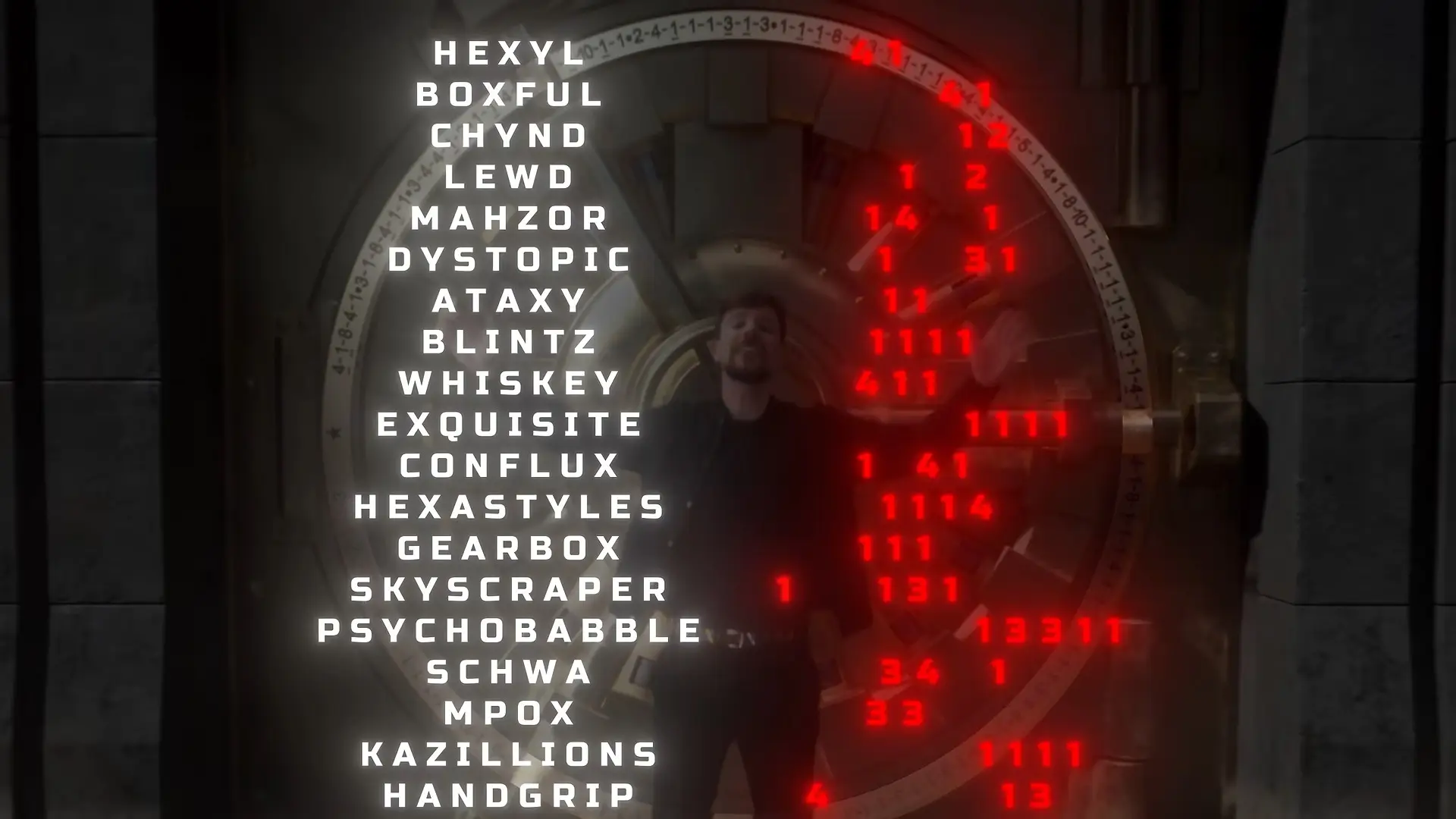 You can somehow match the numbers to a secret message, leading you to another video where the location is revealed (YouTube/MrBeast 2)